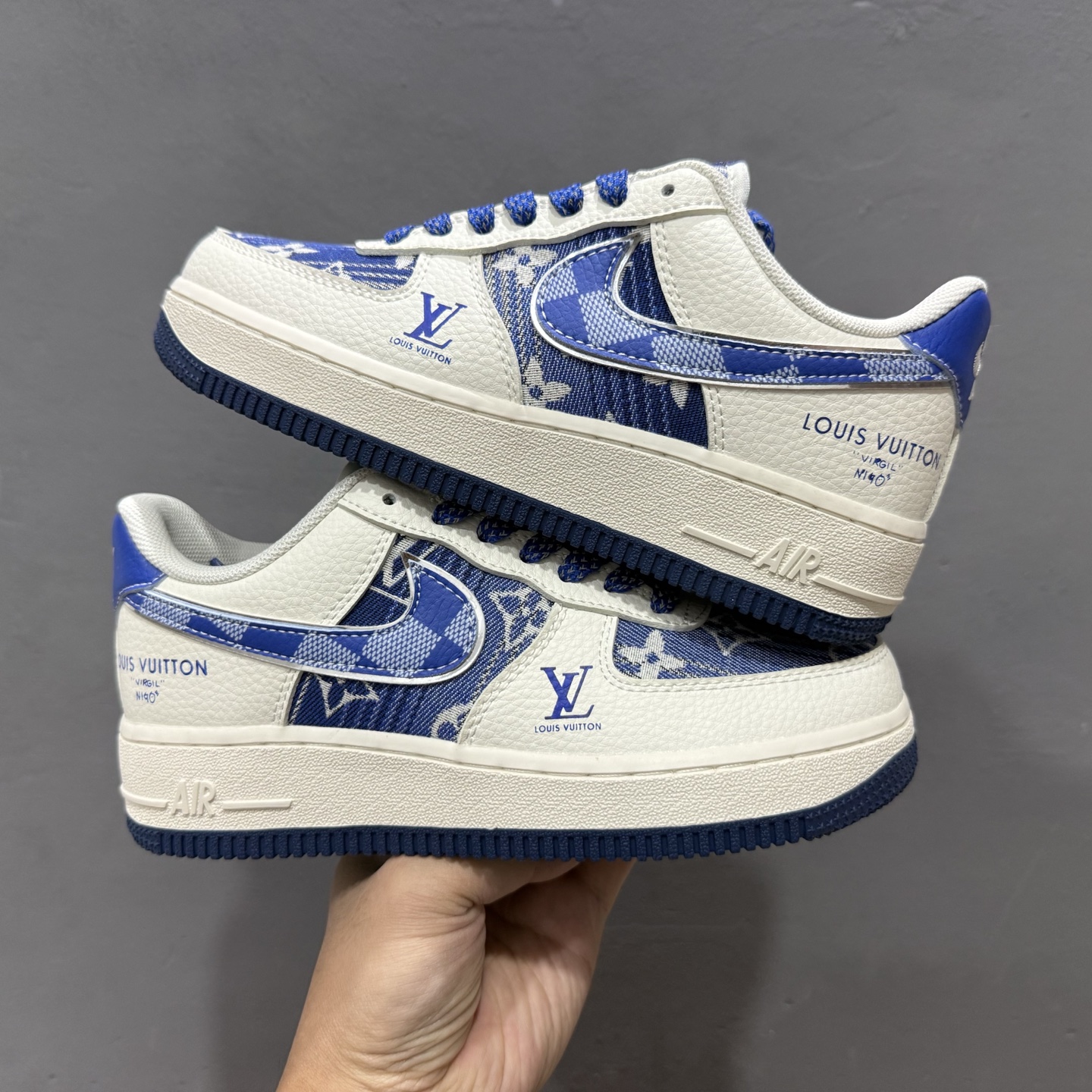 Nike Air Force 1 '07 Low “蓝调印花” LV X AF1空军一号 高端定制 低帮 运动鞋 XL1979-106