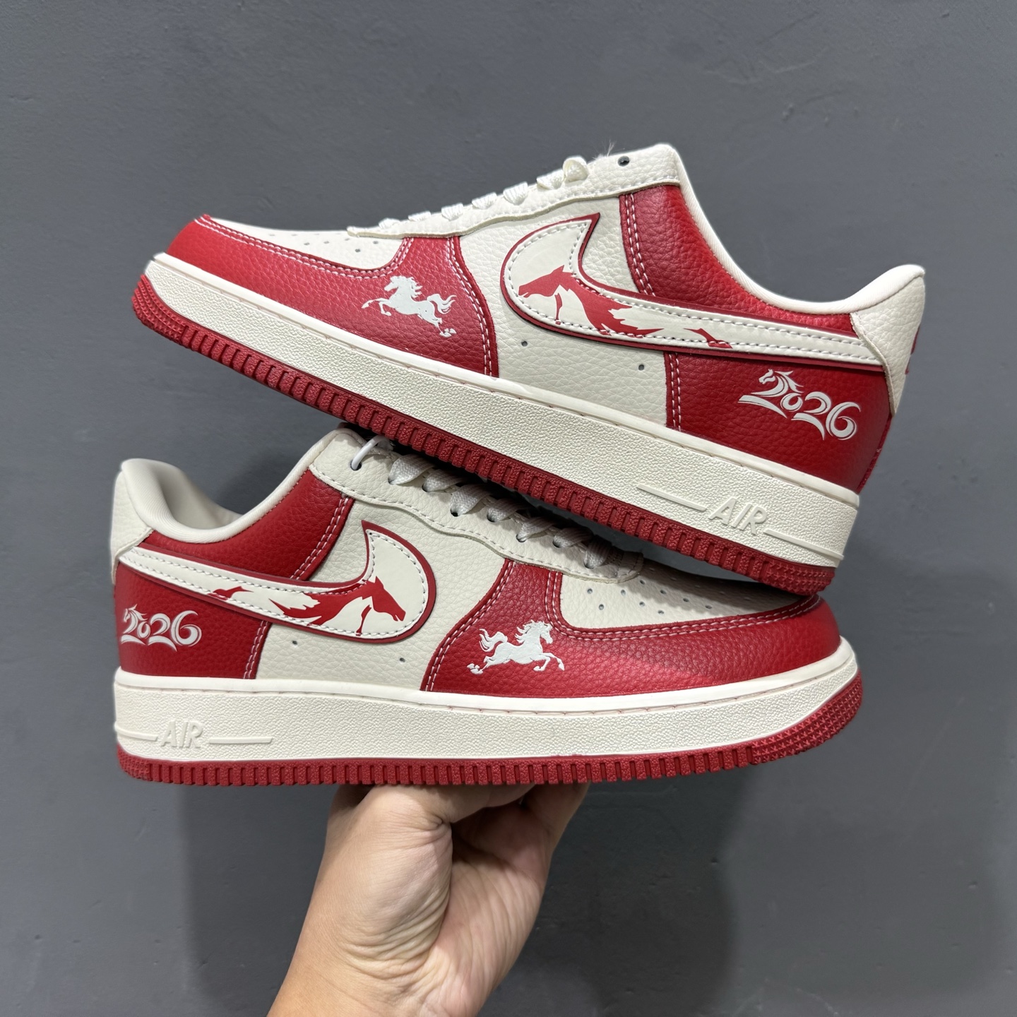 NIke Air Force 1 '07 Low “马年联名——荔纹红马”空军一号 低帮 运动鞋 XL1979-134