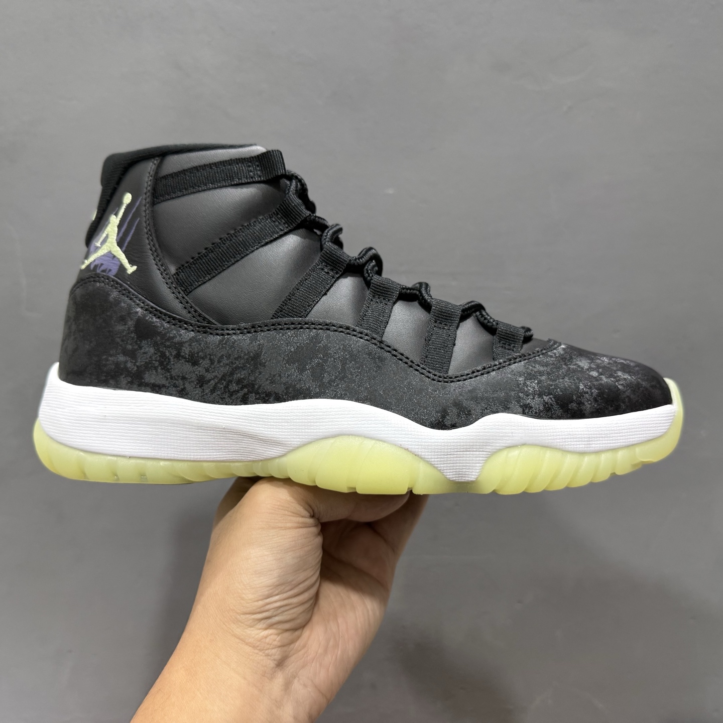 Jordan Air Jordan 11 舒适百搭 防滑耐磨 高帮 篮球鞋 黑色 万圣节 IB1378-001