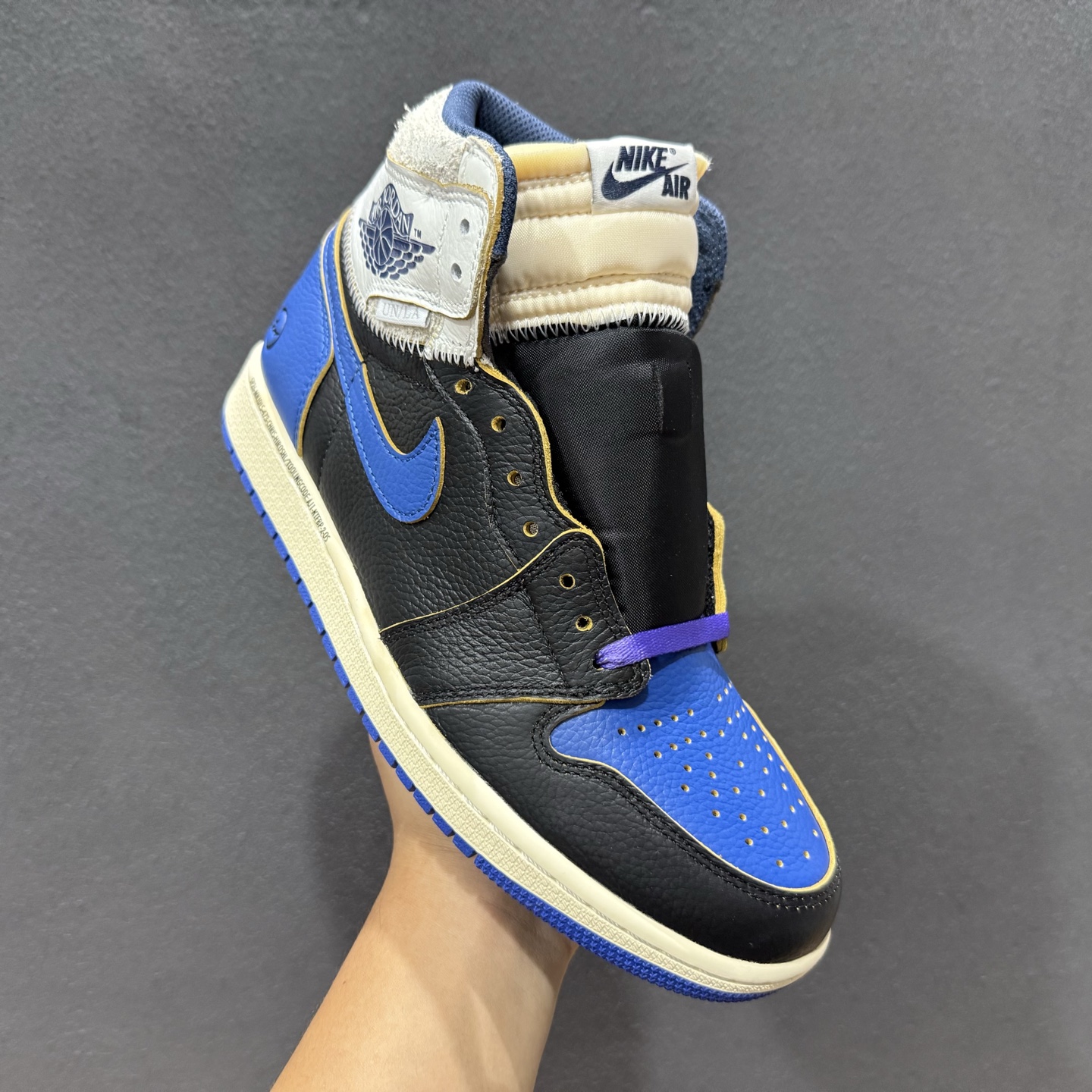 Fragment x Unix Air Jordan Jordan Retro AJ1全新解构皇家蓝 高帮篮球鞋 107847-001