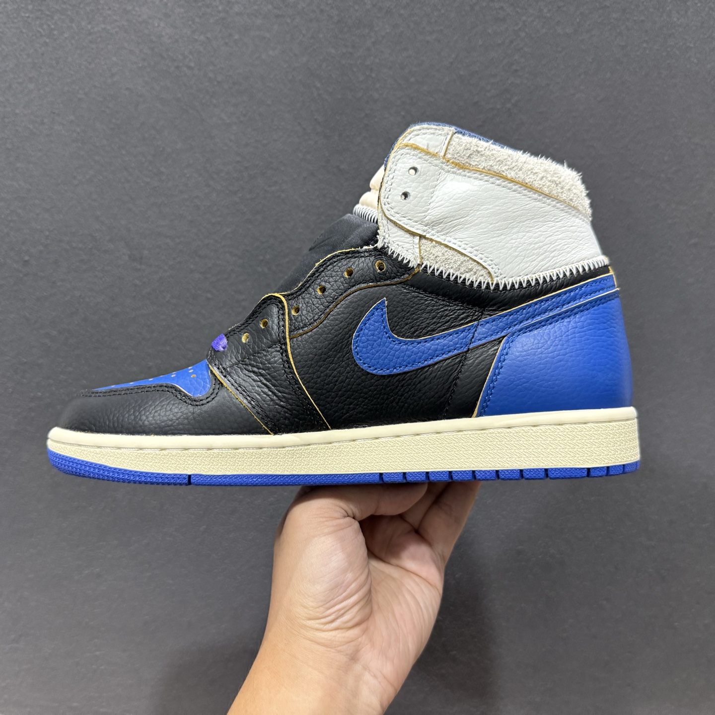 Fragment x Unix Air Jordan Jordan Retro AJ1全新解构皇家蓝 高帮篮球鞋 107847-001