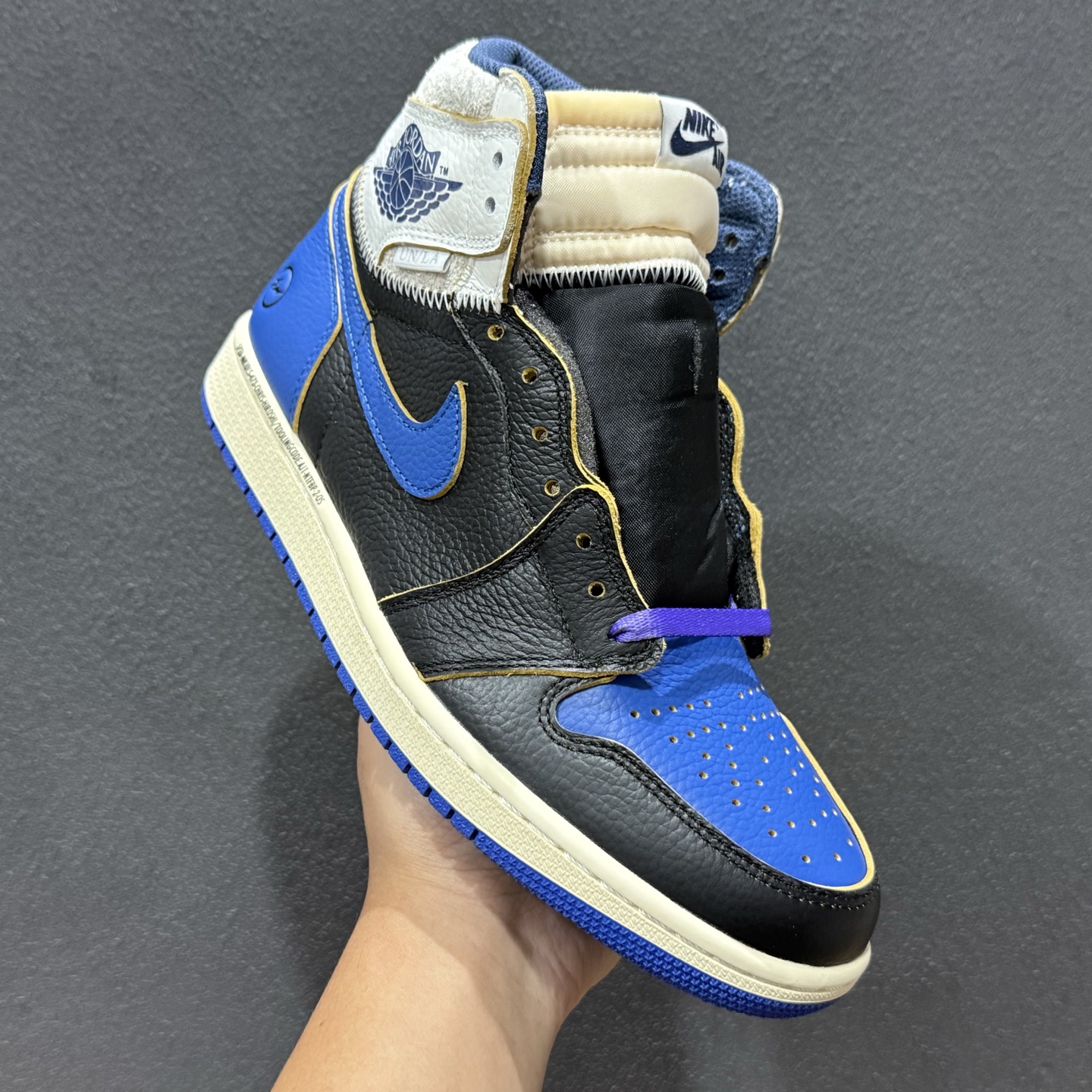 Fragment x Unix Air Jordan Jordan Retro AJ1全新解构皇家蓝 高帮篮球鞋 107847-001 Fragment x Unix Air Jordan Jordan Retro AJ1全新解构皇家蓝 高帮篮球鞋 107847-001
