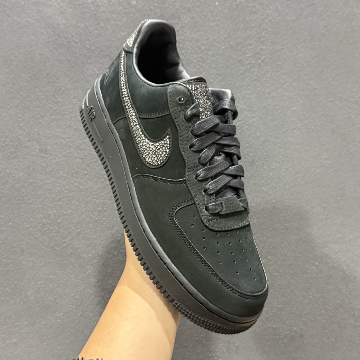 420 PK纯原Ja Morant x Swarovski/施华洛世奇 x Nike Air Force 1 空军AF1 舒适百搭 耐磨 低帮 黑色 IQ9772-001