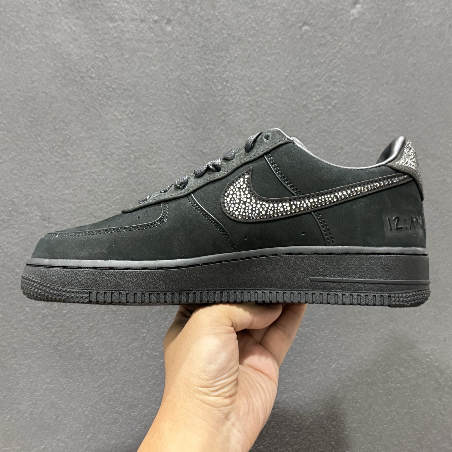 420 PK纯原Ja Morant x Swarovski/施华洛世奇 x Nike Air Force 1 空军AF1 舒适百搭 耐磨 低帮 黑色 IQ9772-001