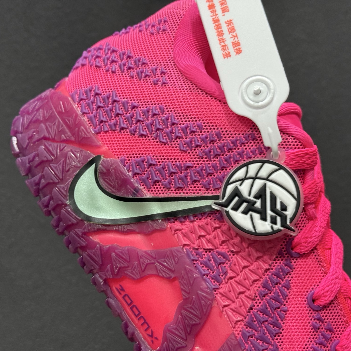 独家实拍灭世/Max纯原NK Ja 3 Scratch EP 莫兰特三代柔软舒适防滑耐磨透气支撑轻便低帮篮球鞋 粉紫 HF2794-600
