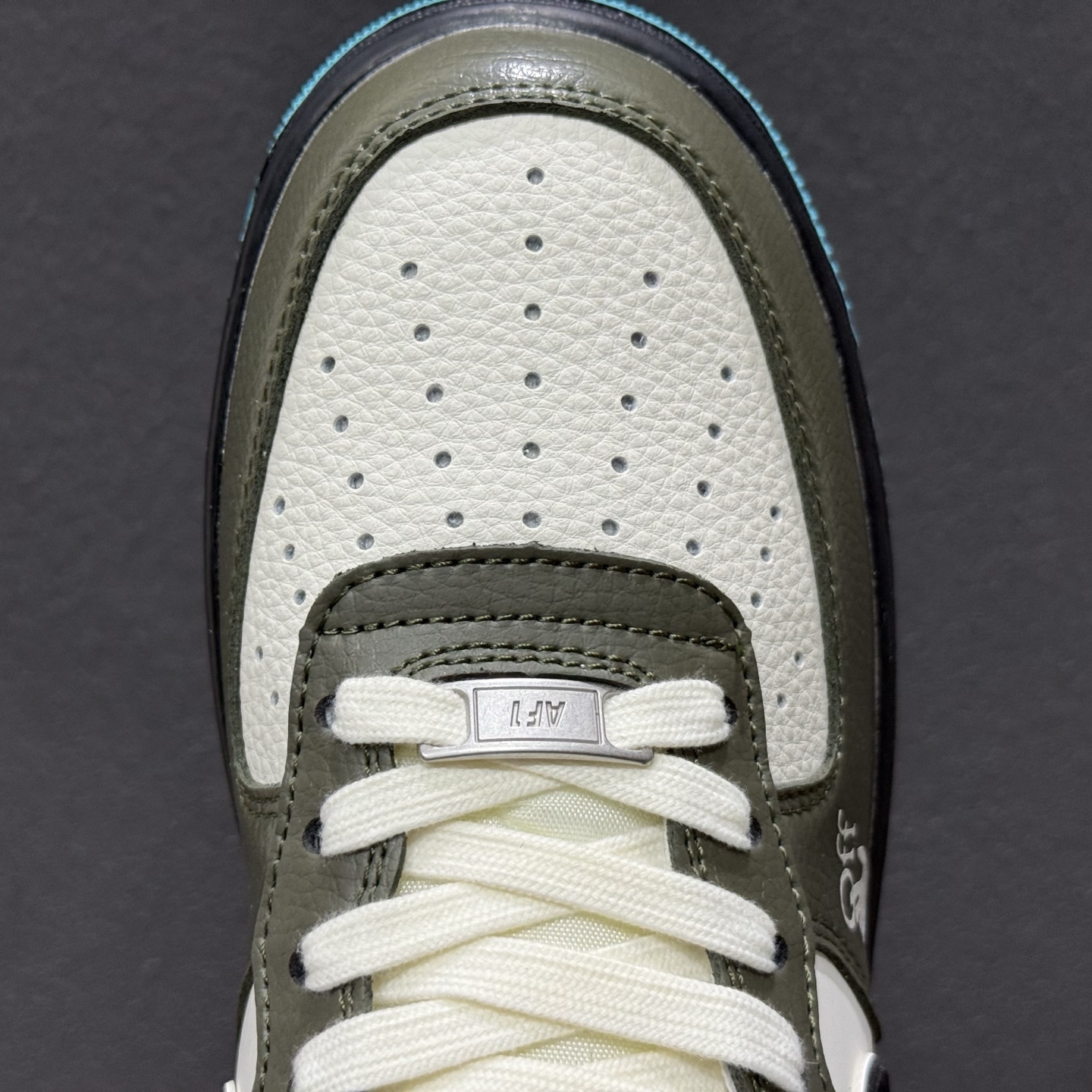 Nike Air Force 1 '07 Low “OFF-WHITE联名——双拼黑绿蓝”空军一号 QW5836-022 Nike Air Force 1 '07 Low “OFF-WHITE联名——双拼黑绿蓝”空军一号 QW5836-022