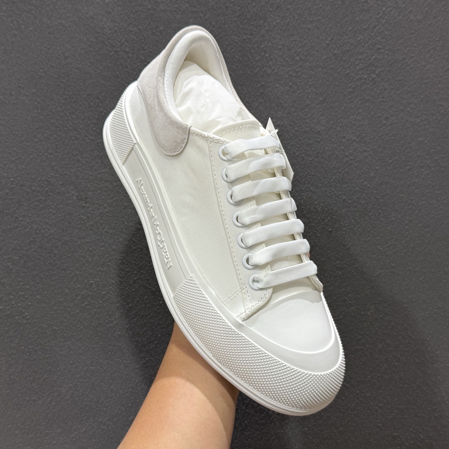 Alexander McQueen/亚历山大麦昆 松糕鞋厚底增高帆布鞋