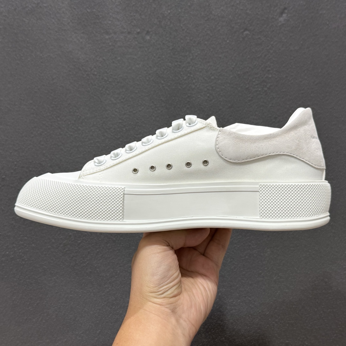 Alexander McQueen/亚历山大麦昆 松糕鞋厚底增高帆布鞋