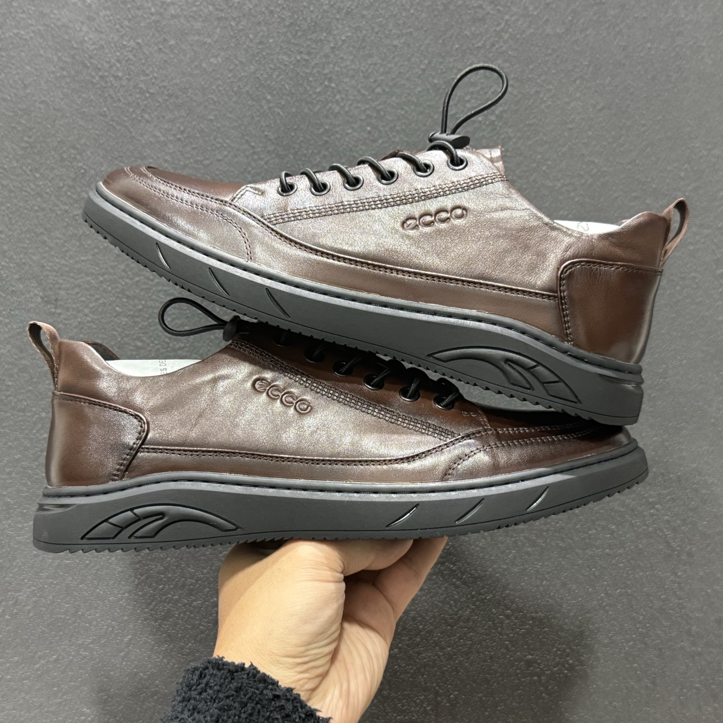 ECCO爱步经典秋冬商务正装休闲鞋 男士简约套脚舒适鞋 雅仕系列皮鞋