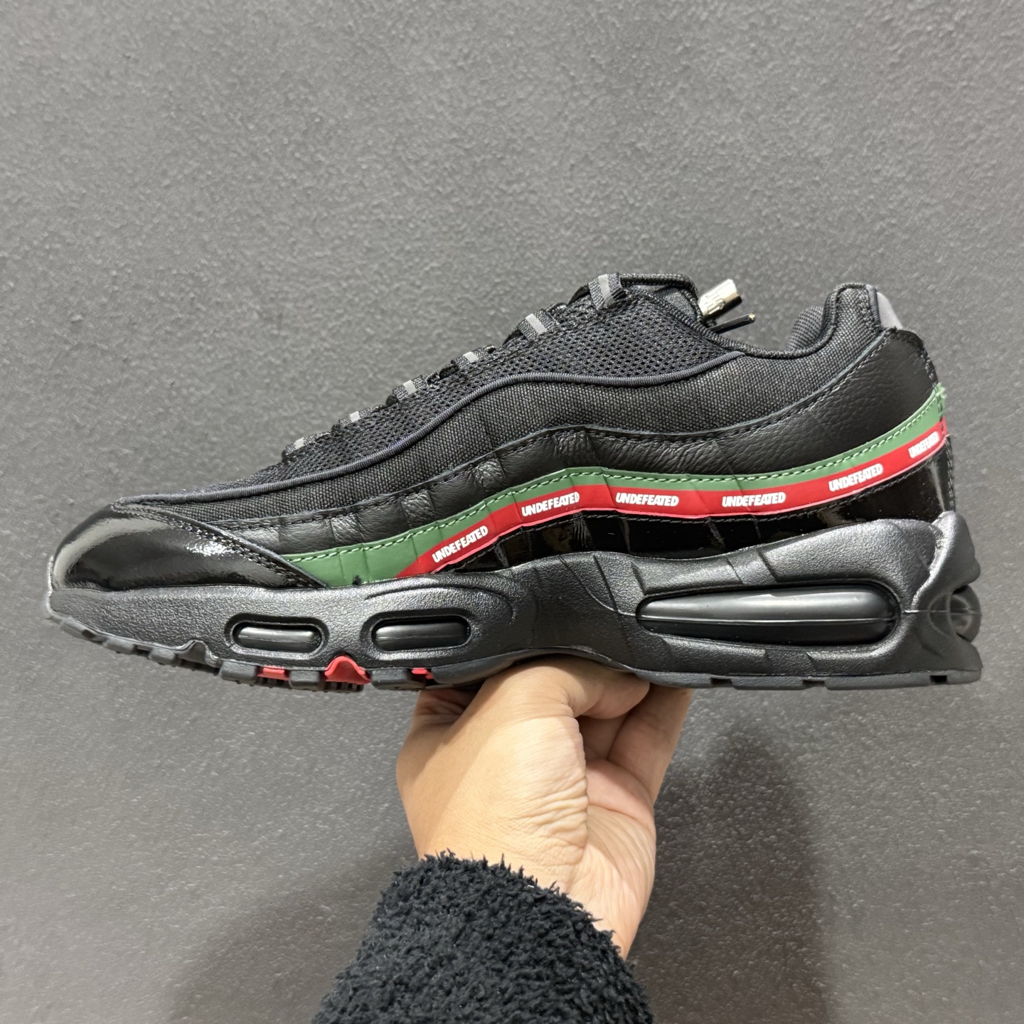 外贸超人气顶流单品 纯原版 UNDEFEATED x NK Air Max 95 ” Black ” 五道杠联名款低帮休闲运动鞋 IB4453-001