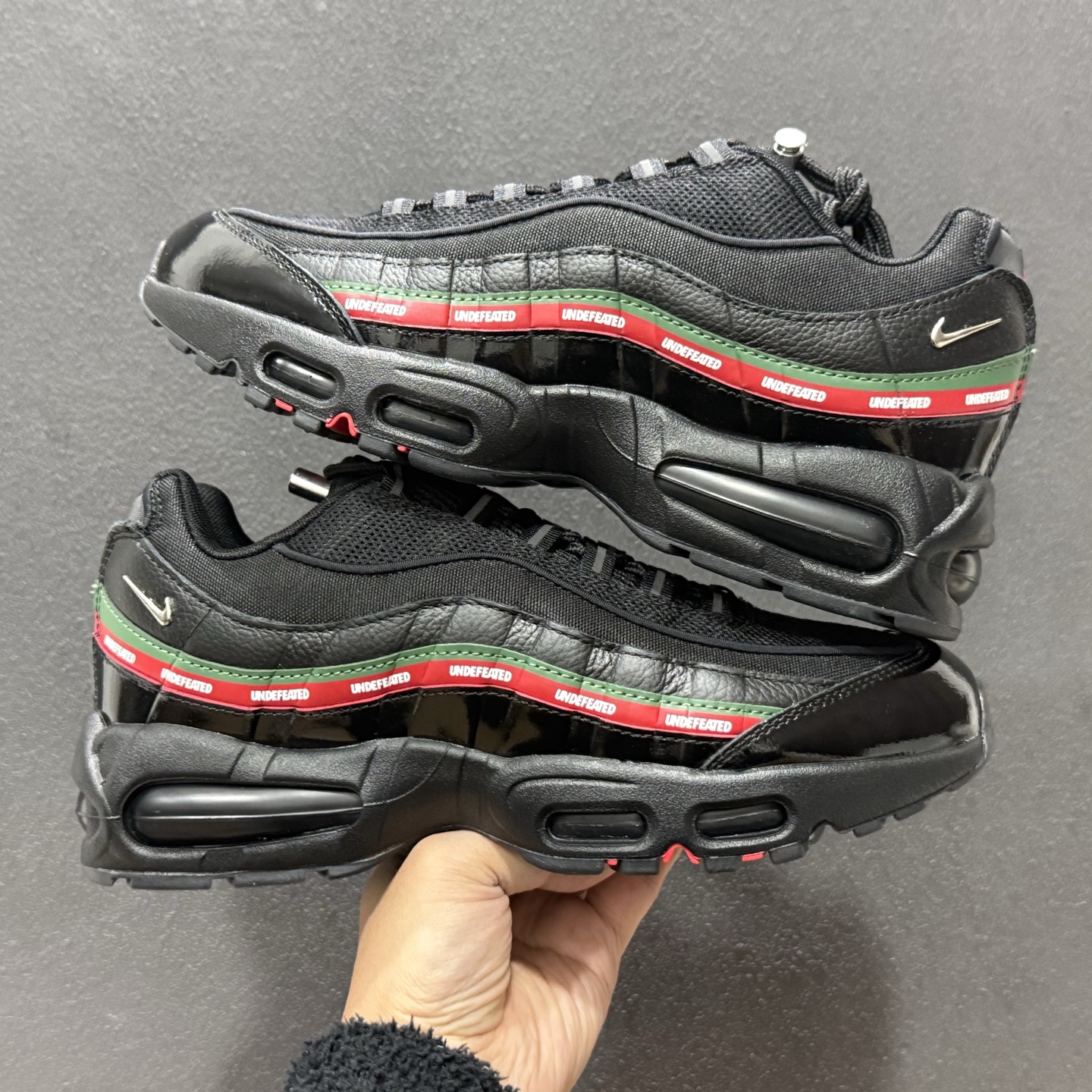 外贸超人气顶流单品 纯原版 UNDEFEATED x NK Air Max 95 ” Black ” 五道杠联名款低帮休闲运动鞋 IB4453-001