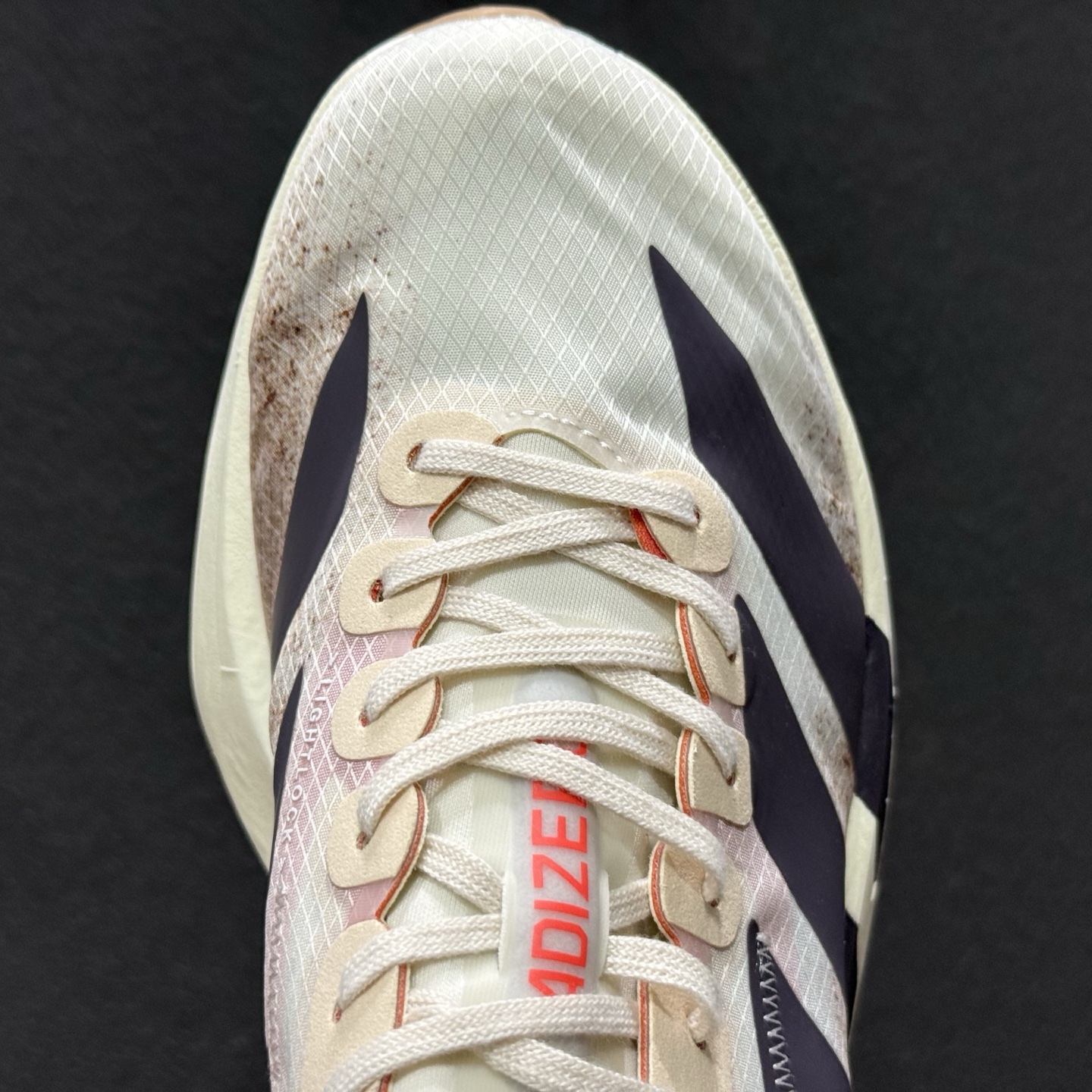 纯原真碳棒！adidAdizero Adios Pro 4 阿迪达斯马拉松跑步鞋 脏脏粉白 JR6367-731