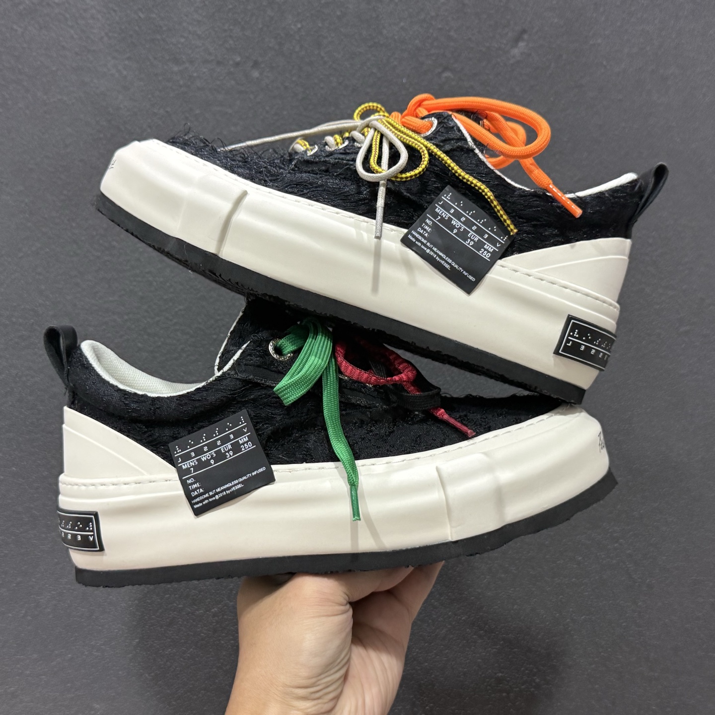 VESSEL x Snowflake 吴建豪联名 雪花酥厚底增高休闲板鞋 Whiet Black #5cm隐形厚底暗藏心机 VESSEL x Snowflake 吴建豪联名 雪花酥厚底增高休闲板鞋 Whiet Black #5cm隐形厚底暗藏心机