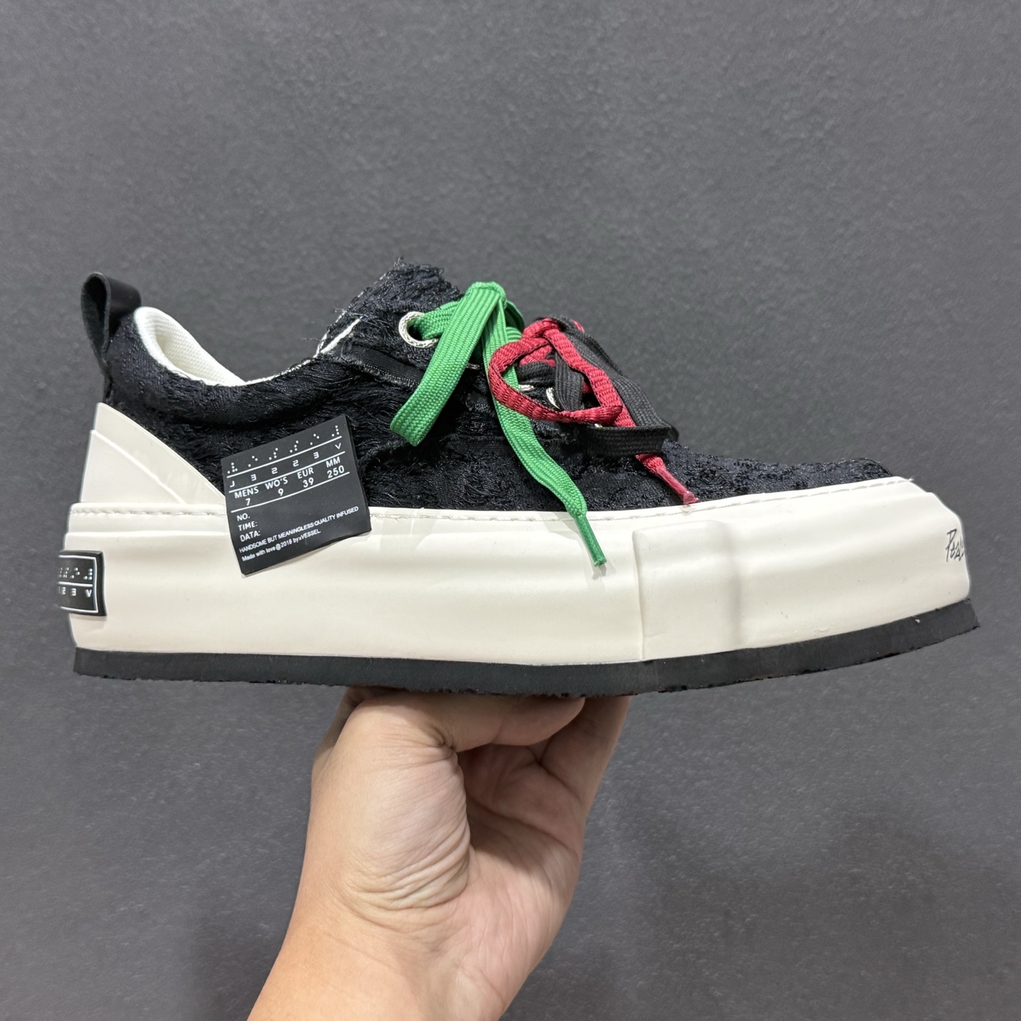 VESSEL x Snowflake 吴建豪联名 雪花酥厚底增高休闲板鞋 Whiet Black #5cm隐形厚底暗藏心机 VESSEL x Snowflake 吴建豪联名 雪花酥厚底增高休闲板鞋 Whiet Black #5cm隐形厚底暗藏心机