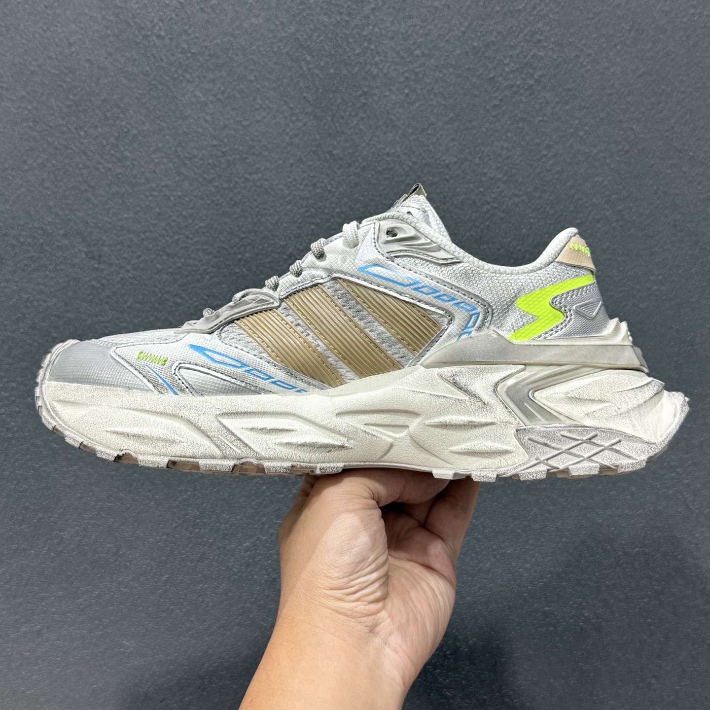 正确版做旧款 AD 阿迪 XLG StoEDGE 复古休闲老爹鞋 JQ1667-2191