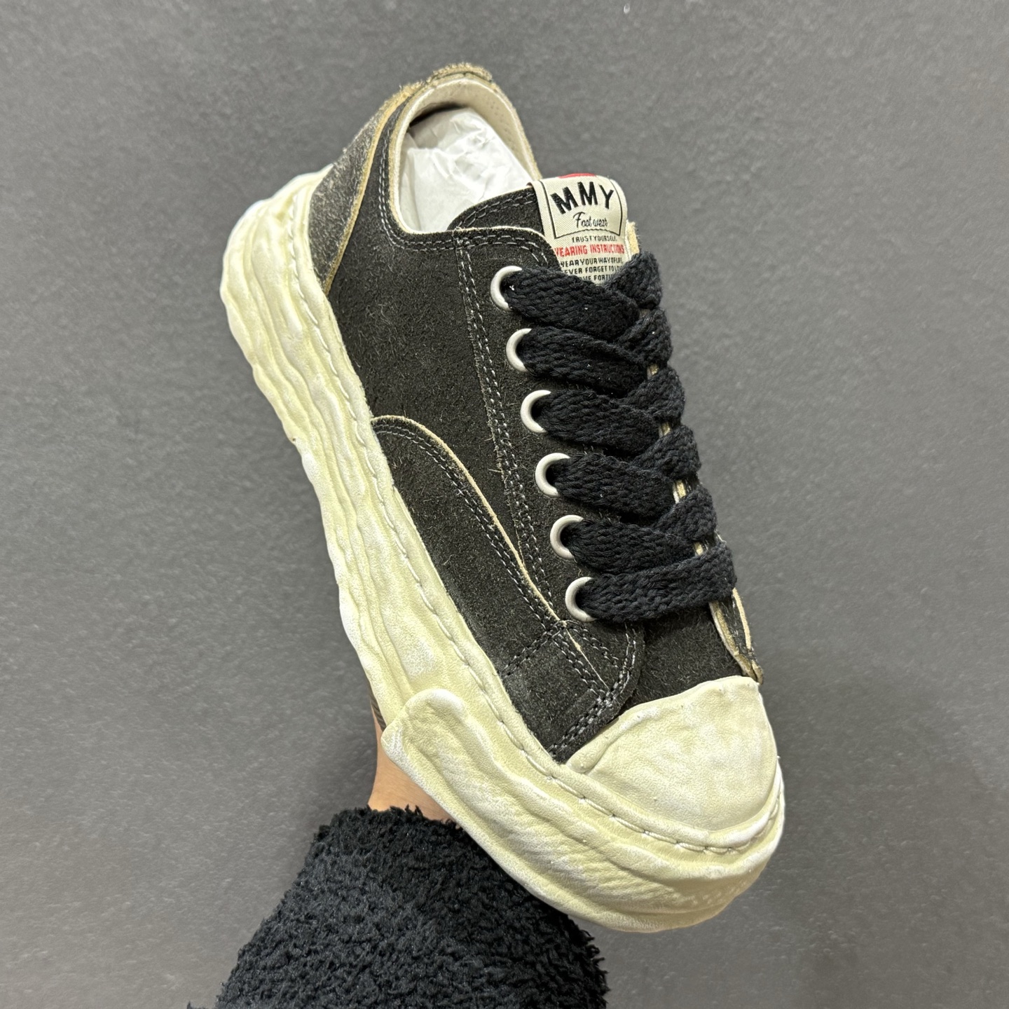 余文乐挚爱单品 MMY Blakey 脏脏鞋 AMIRI骨头鞋同款 复古溶解风运动鞋