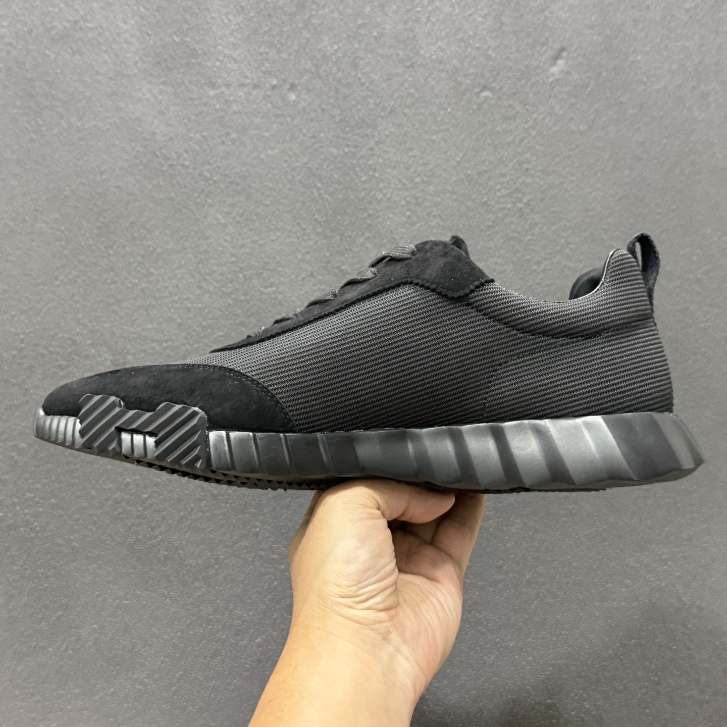 E2 HERMES爱马仕 Bouncing 网布 羊皮 舒适轻便 系带圆头 低帮 生活休闲鞋 8261