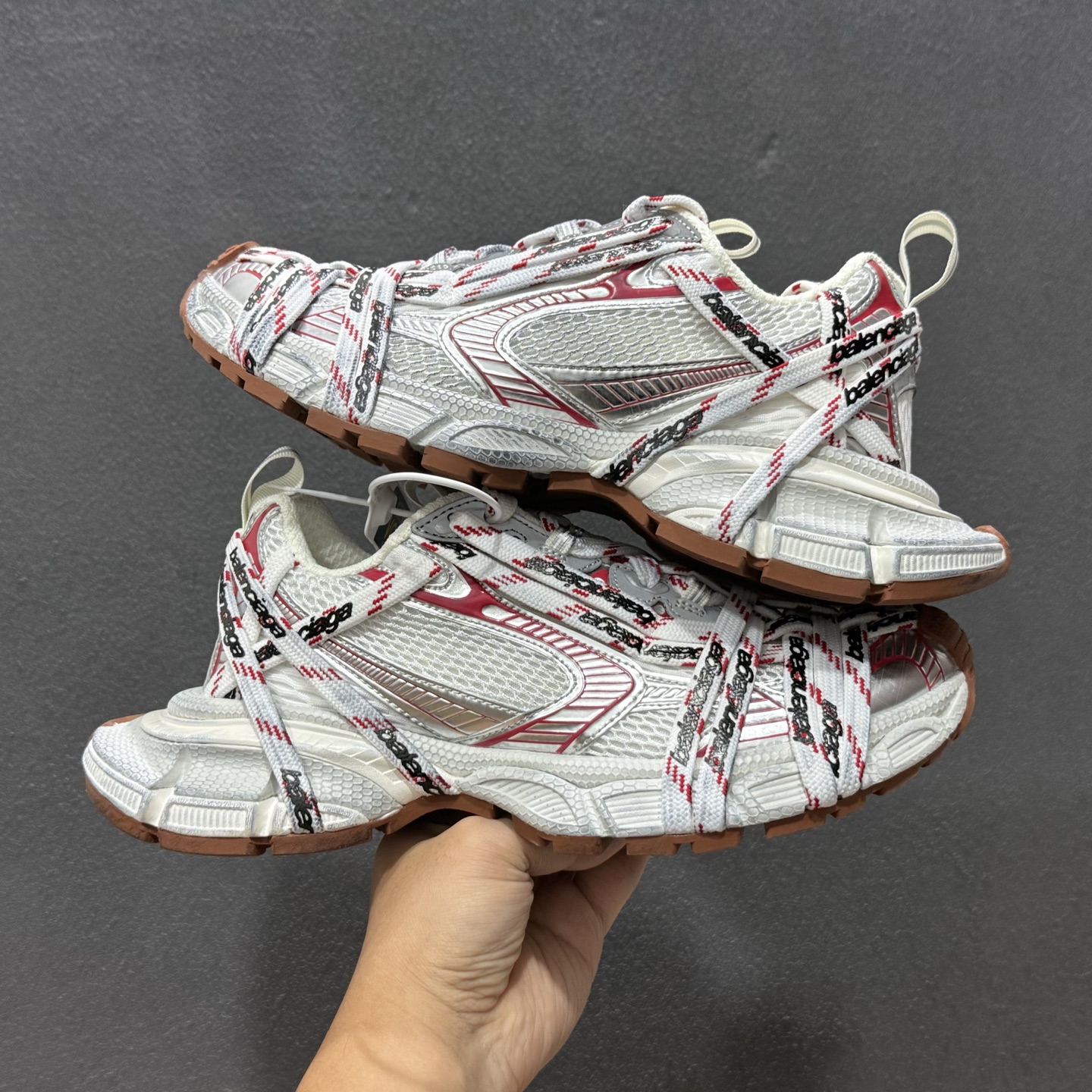 巴黎世家 工厂优势放货，欢迎合作 巴黎10代3XL 蕾丝边蝴蝶结米白色