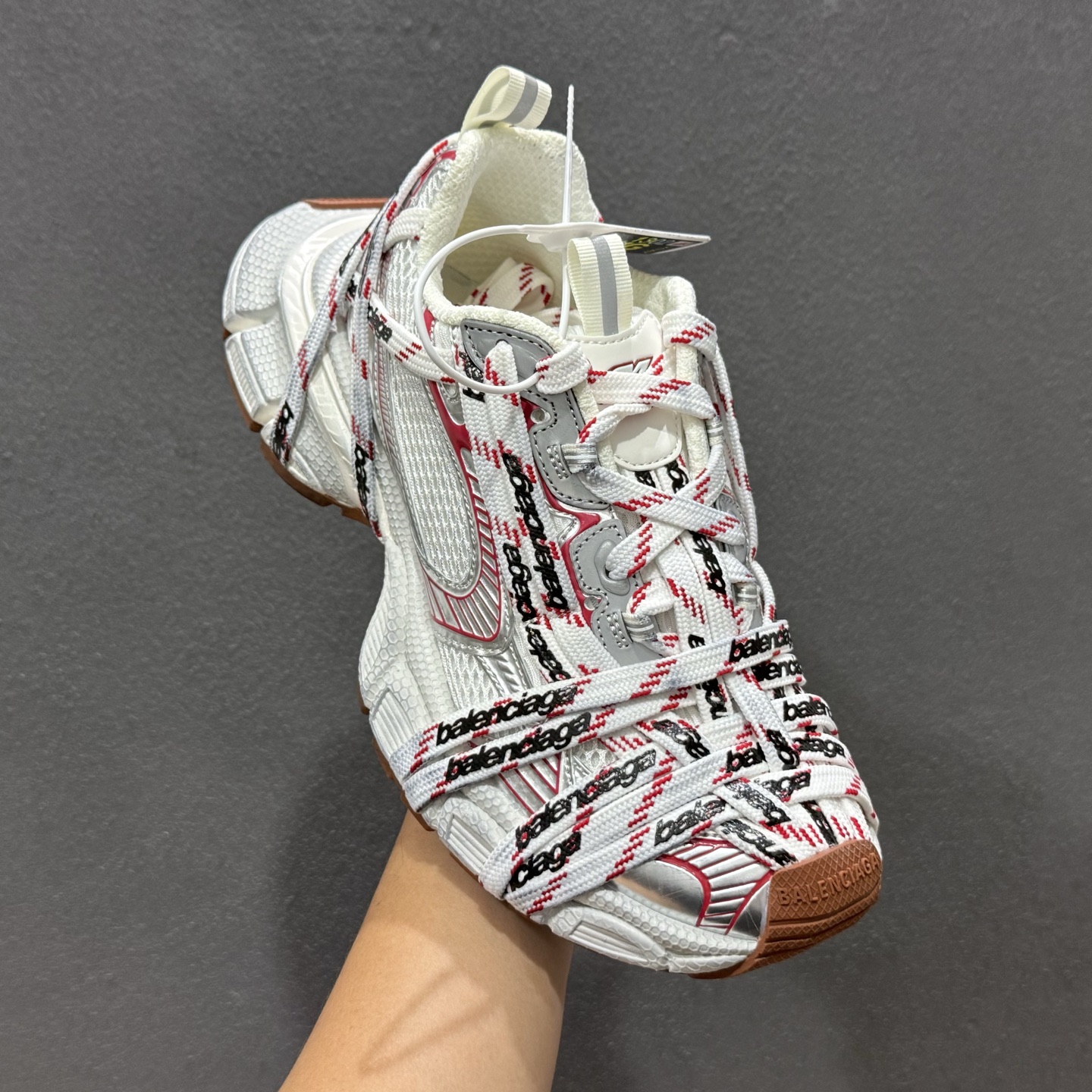 巴黎世家 工厂优势放货，欢迎合作 巴黎10代3XL 蕾丝边蝴蝶结米白色