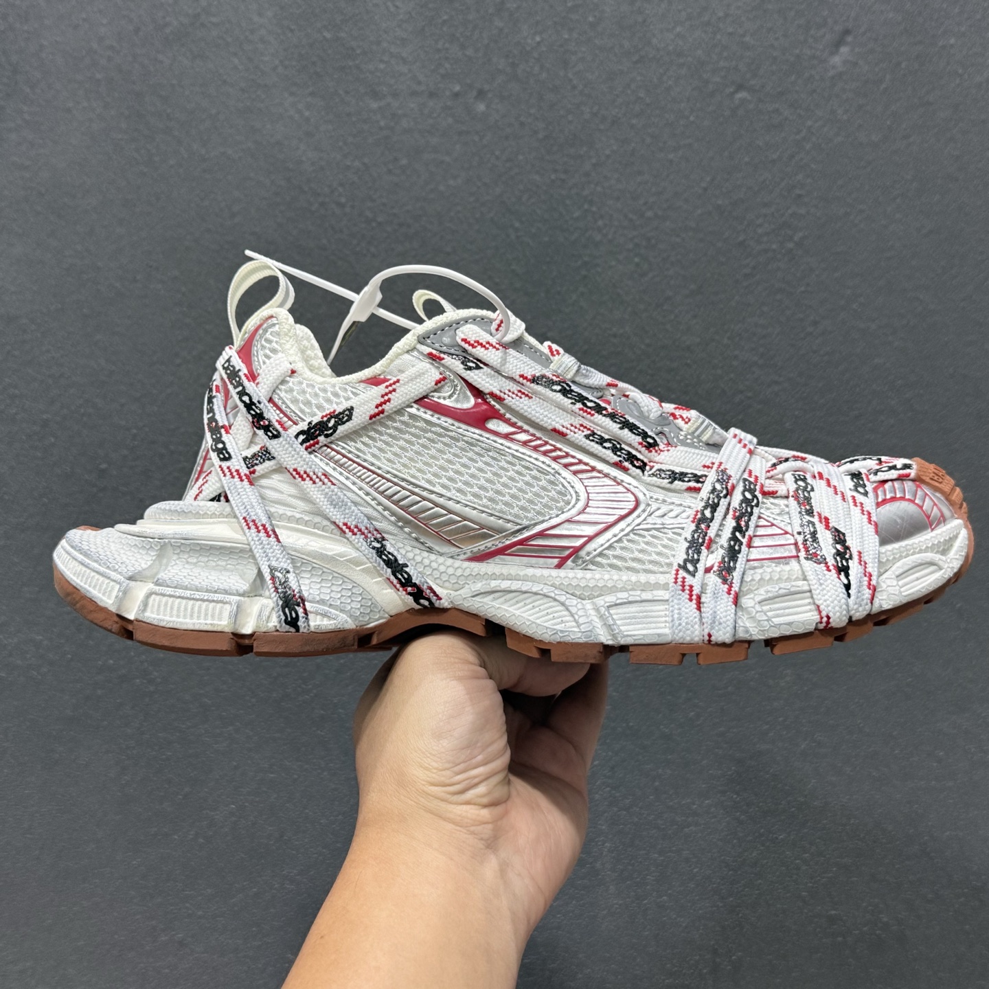 巴黎世家 工厂优势放货，欢迎合作 巴黎10代3XL 蕾丝边蝴蝶结米白色