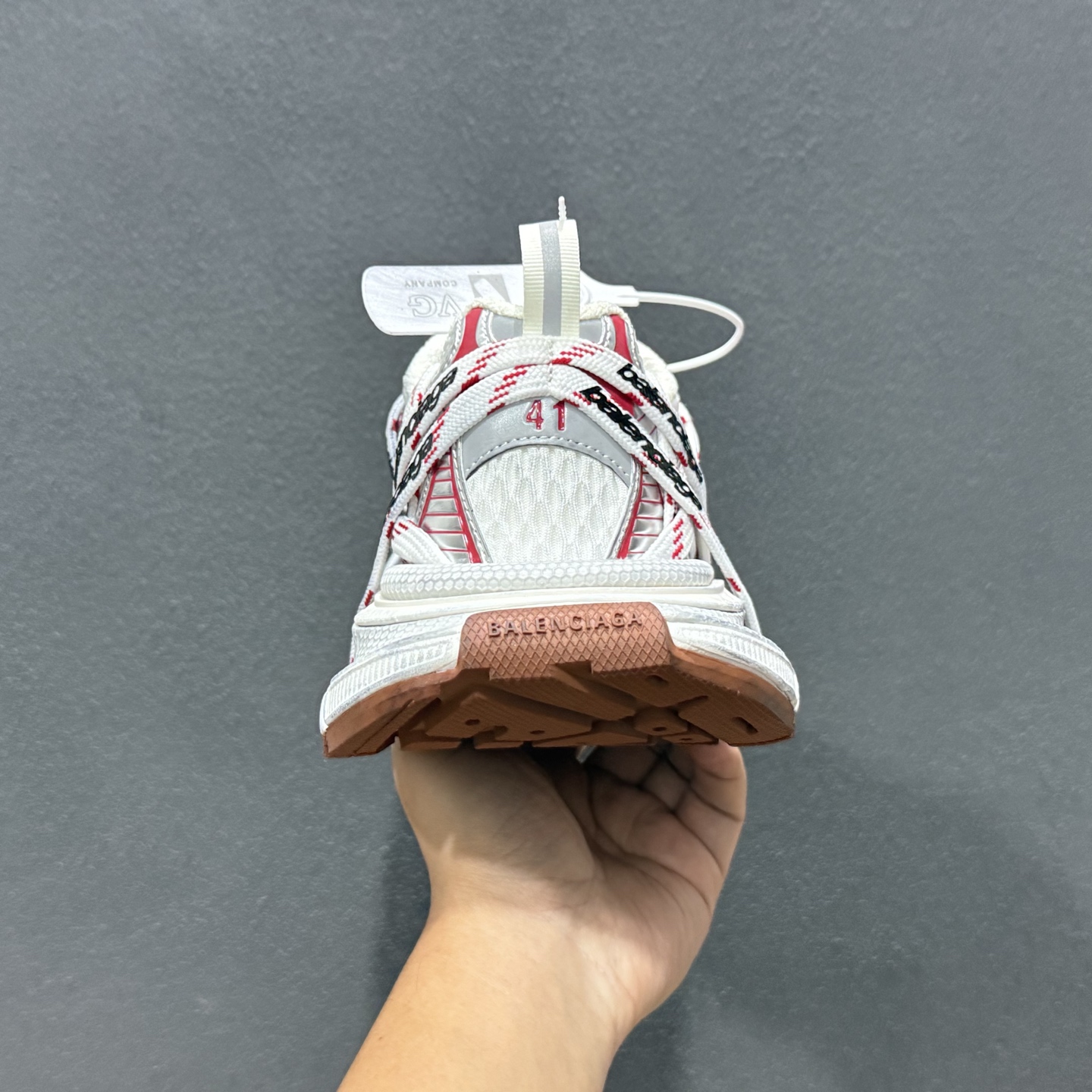 巴黎世家 工厂优势放货，欢迎合作 巴黎10代3XL 蕾丝边蝴蝶结米白色