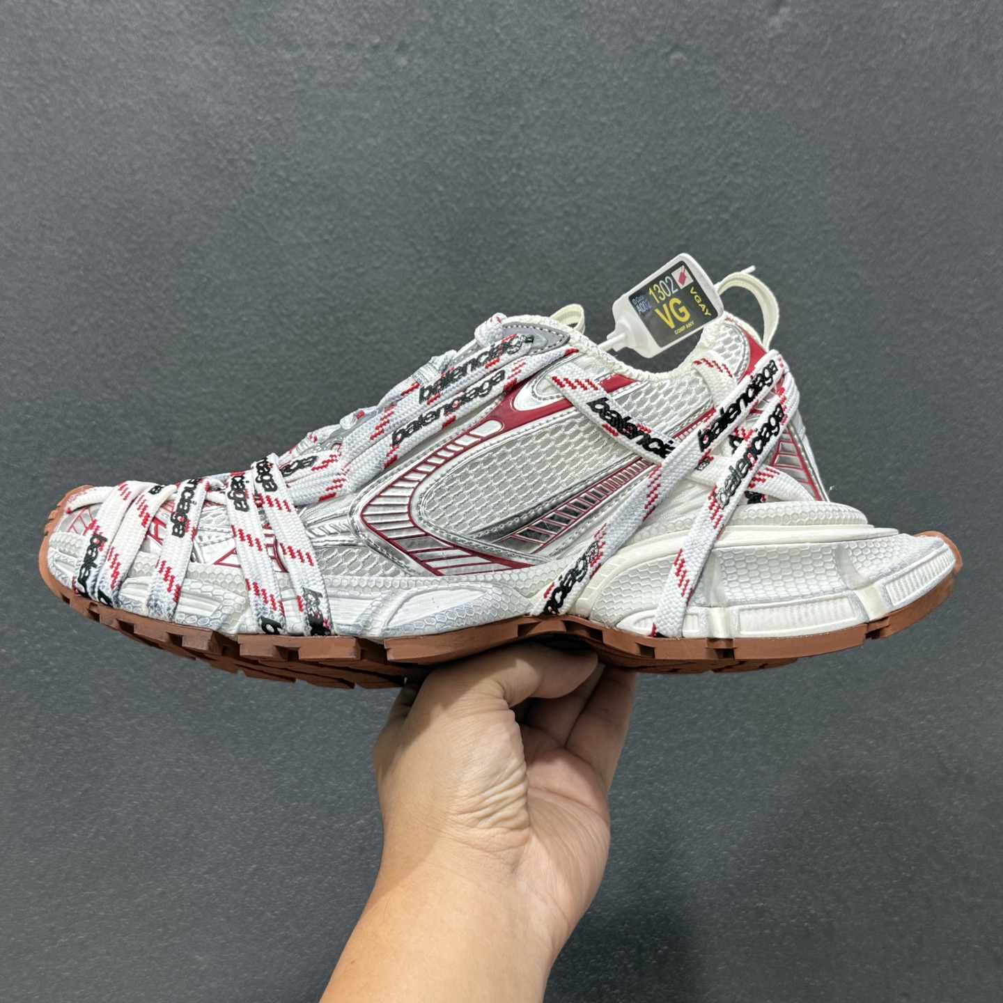 巴黎世家 工厂优势放货，欢迎合作 巴黎10代3XL 蕾丝边蝴蝶结米白色