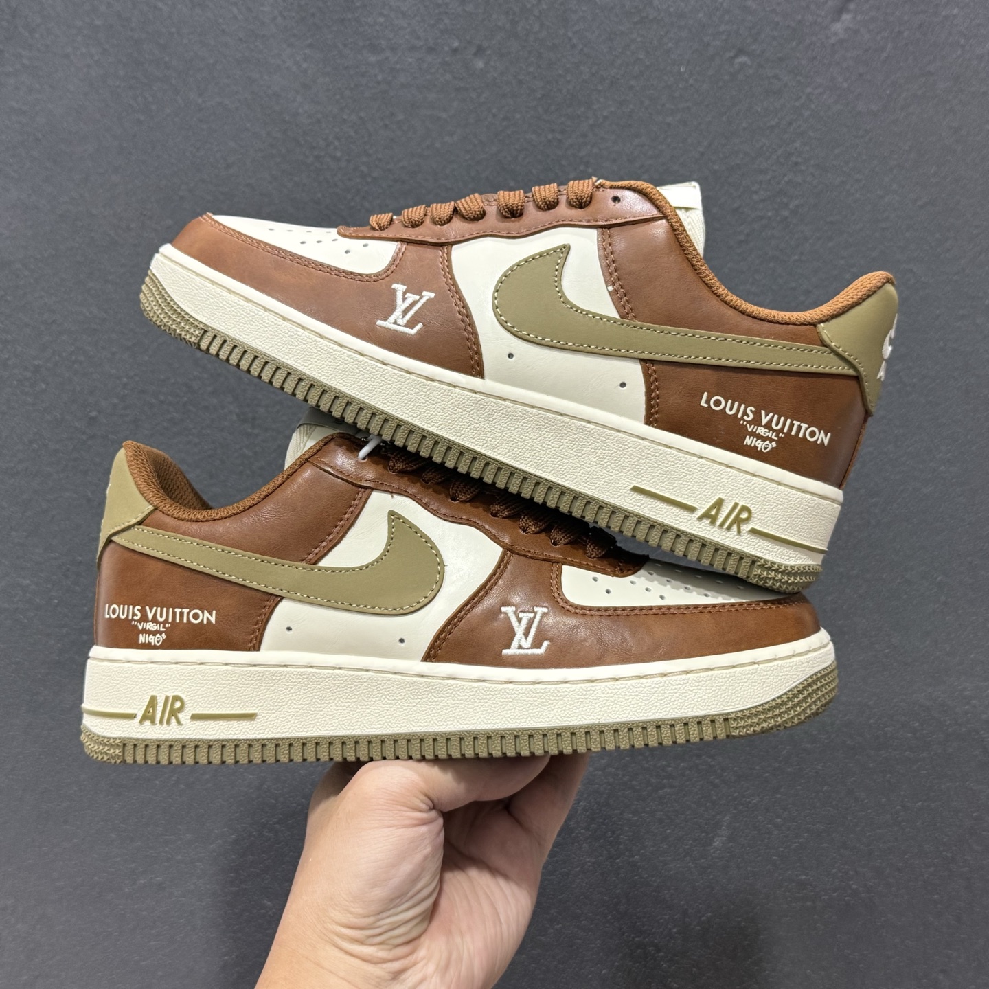 Nike Air Force 1'07 Low 联名 白棕摩卡 空军一号低帮休闲板鞋 NH0601-590