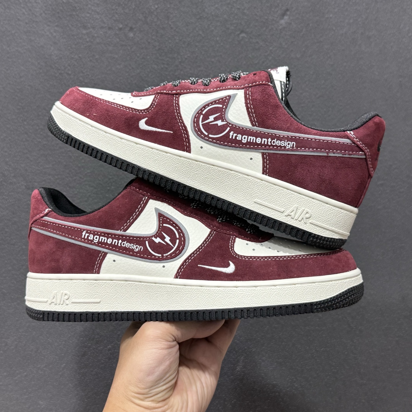 藤原浩闪电暴击｜Nike Air Force 1 Low x fragment design 酒红限定 Air Force 1 Low（SS1979-002）