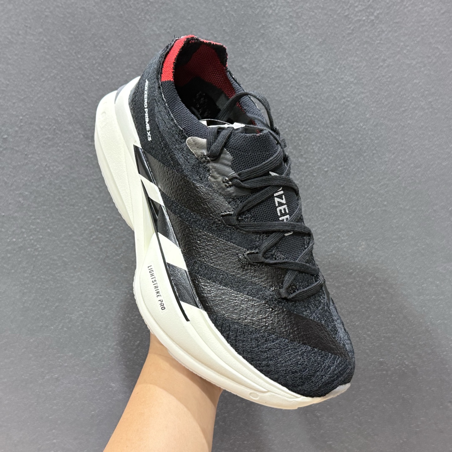 adidas Adizero Prime X 3.0 Strung 舒适防滑耐磨 低帮 长跑短跑跑步鞋 黑红 JR2597-111 adidas Adizero Prime X 3.0 Strung 舒适防滑耐磨 低帮 长跑短跑跑步鞋 黑红 JR2597-111