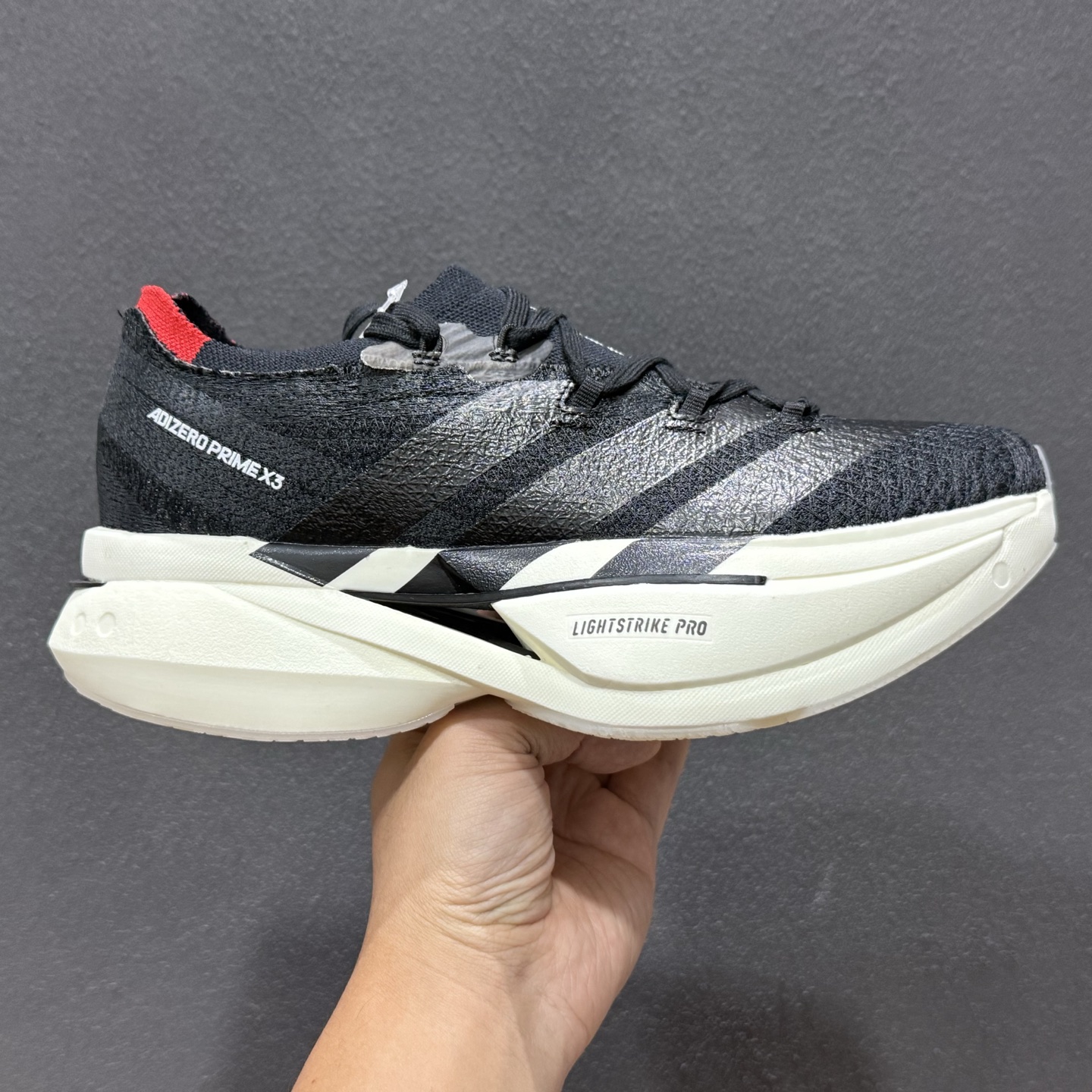 adidas Adizero Prime X 3.0 Strung 舒适防滑耐磨 低帮 长跑短跑跑步鞋 黑红 JR2597-111 adidas Adizero Prime X 3.0 Strung 舒适防滑耐磨 低帮 长跑短跑跑步鞋 黑红 JR2597-111