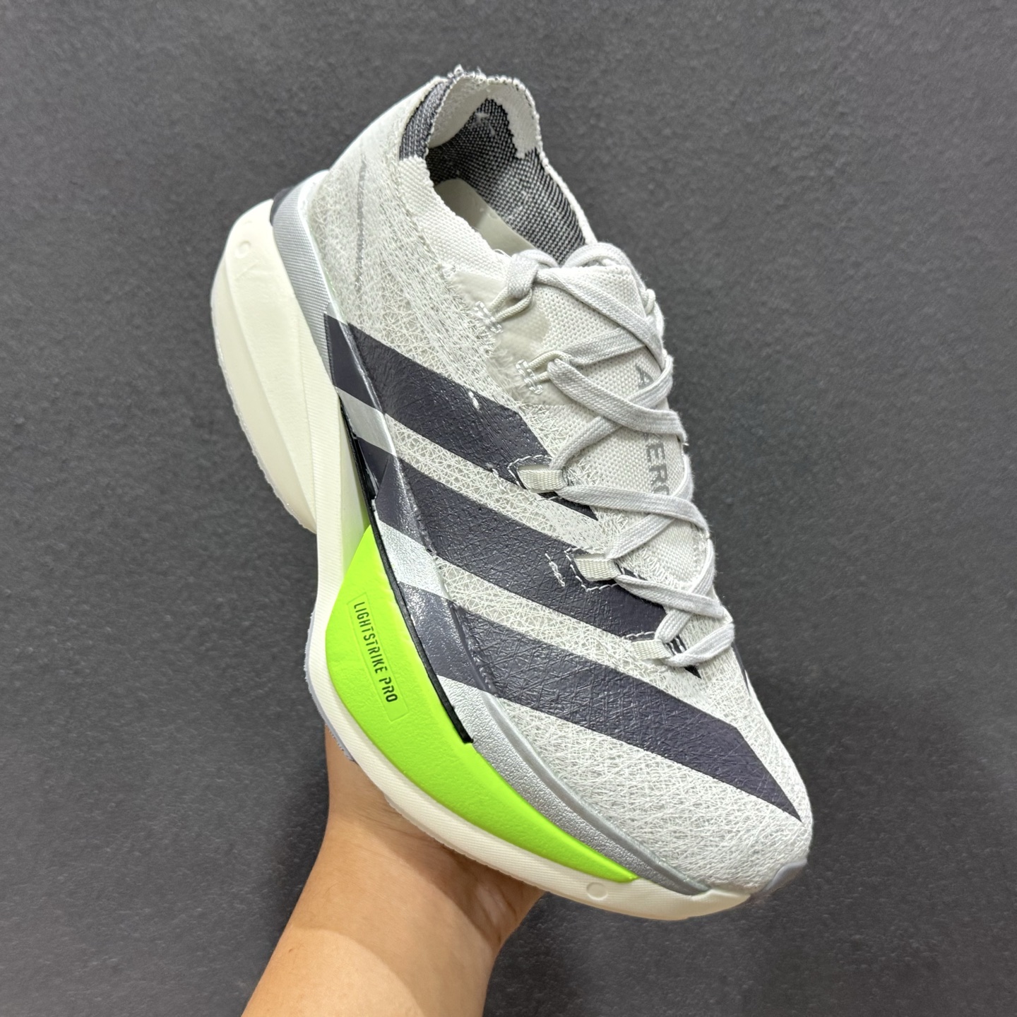 YH版Adidas Adizero Prime X3 Strung 舒适防滑耐磨低帮跑步鞋 KJ5685-111