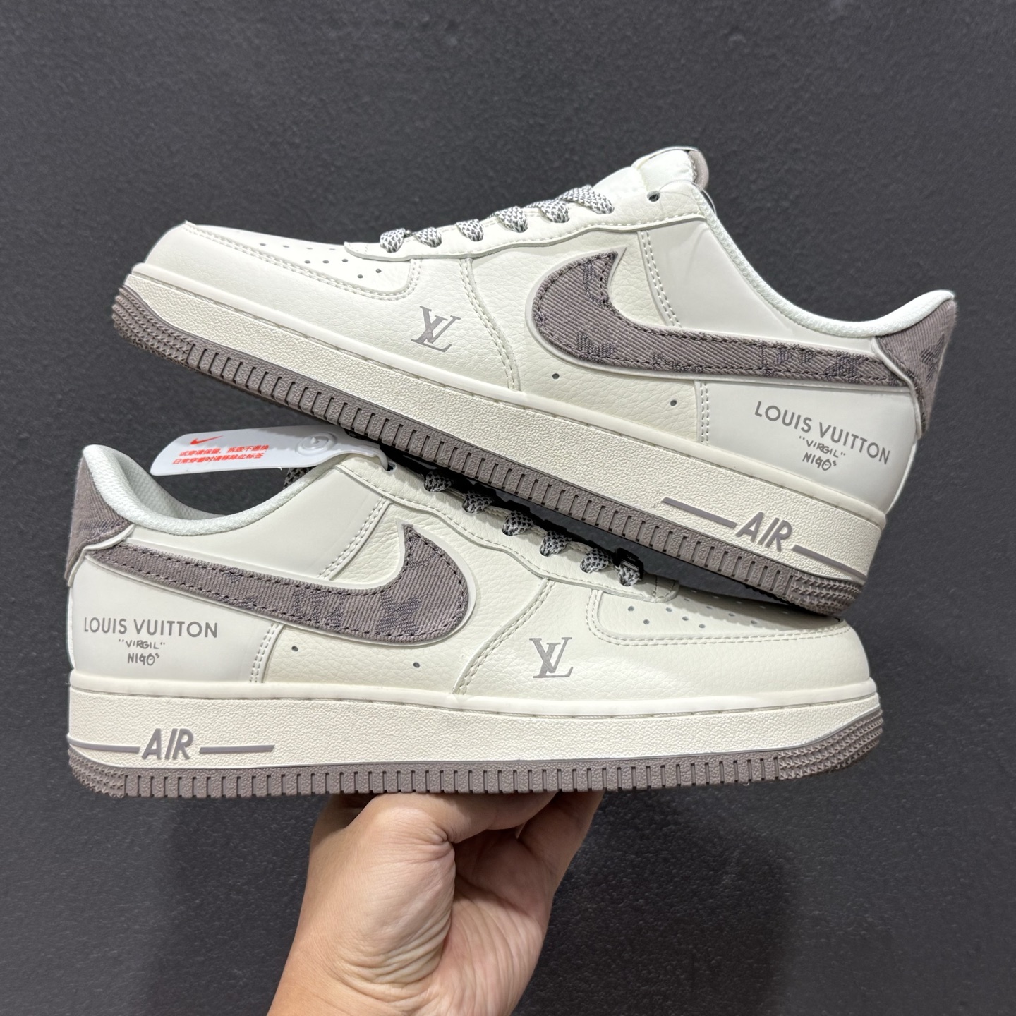 NIke Air Force 1 '07 Low “LV联名-米灰牛仔勾”空军一号 低帮 运动鞋 SM6668-128 NIke Air Force 1 '07 Low “LV联名-米灰牛仔勾”空军一号 低帮 运动鞋 SM6668-128