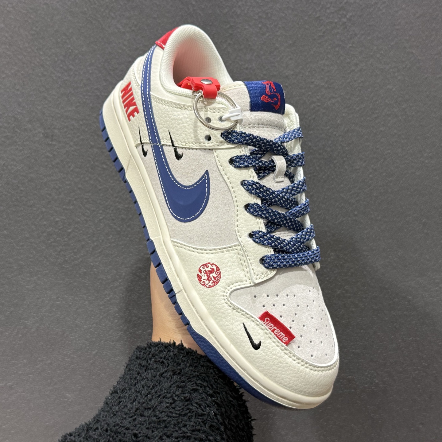Nike SB Dunk Low Supreme联名 马年限定 周年高端定制 低帮休闲板鞋 FC7688-204