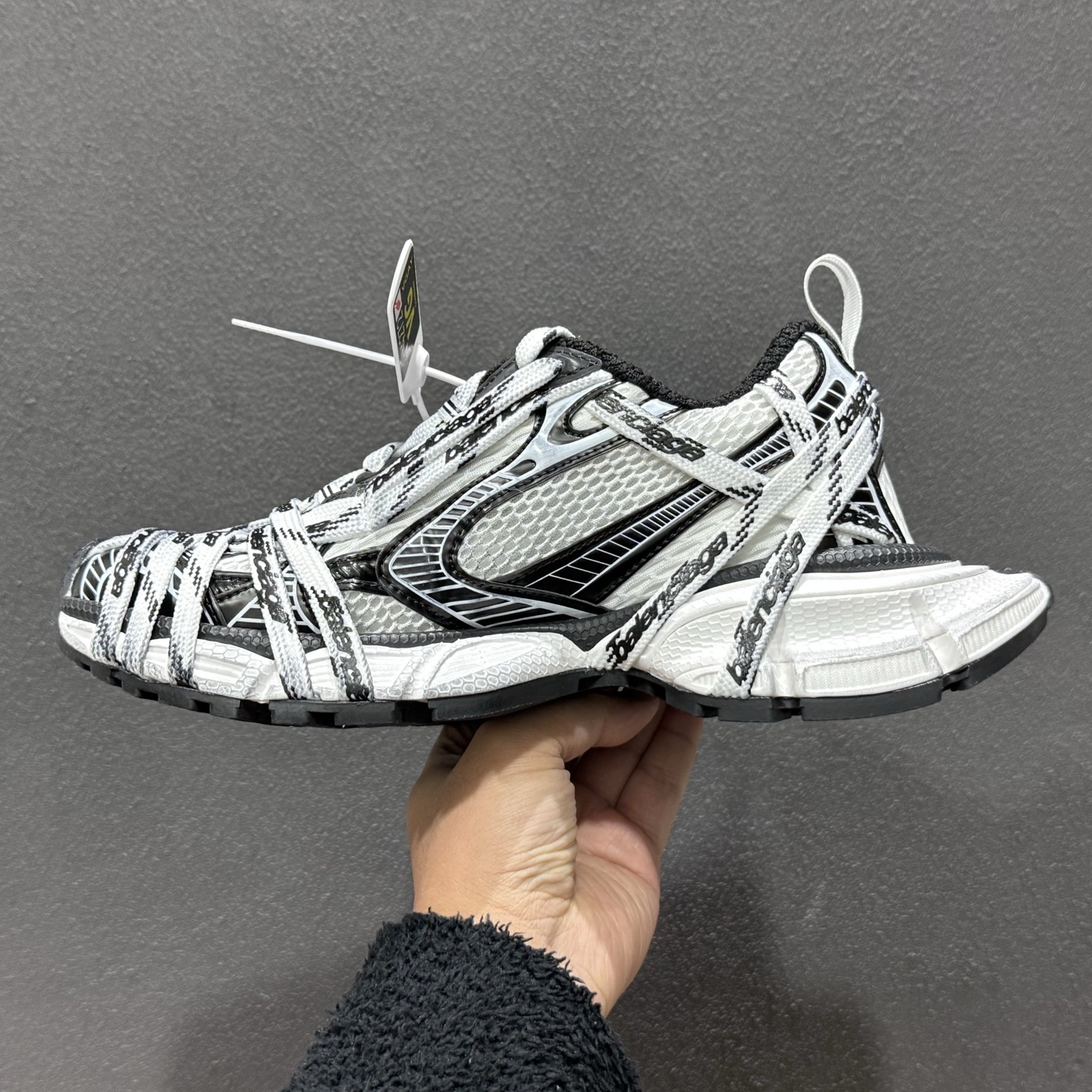 480 巴黎世家 工厂优势放货，欢迎合作 巴黎10代3XL 蕾丝边蝴蝶结米白色