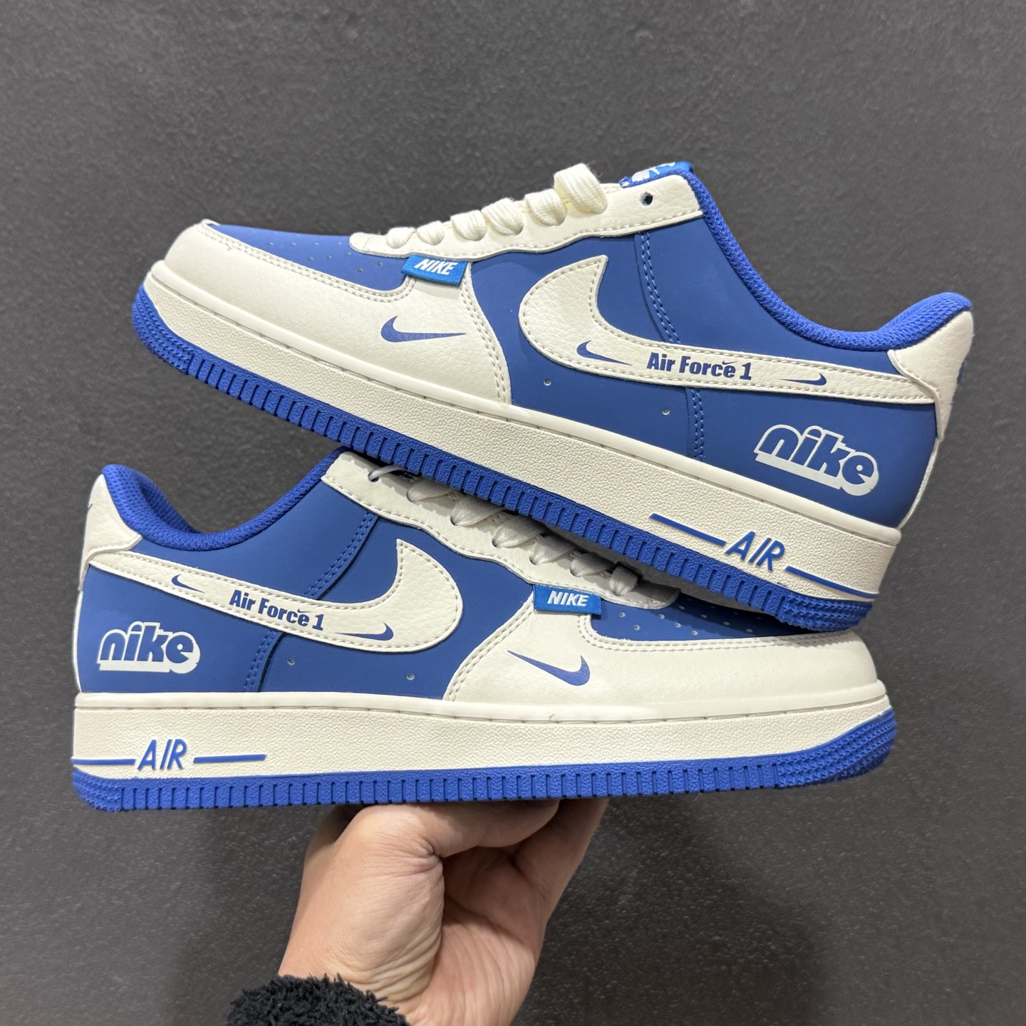 260 高端定制Nike Air Force 1 '07 Low “NIKE联名------白蓝” 高端定制 低帮休闲板鞋 XD9314-612