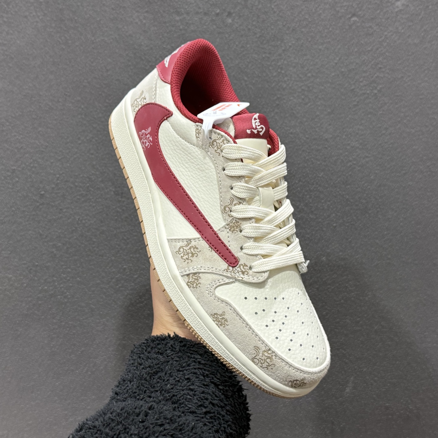 260 Nike Air Jordan 1 x Travis Scott AJ1倒勾 乔一倒钩 ‘DIY’定制 耐克 低帮文化篮球鞋 DF6190-005