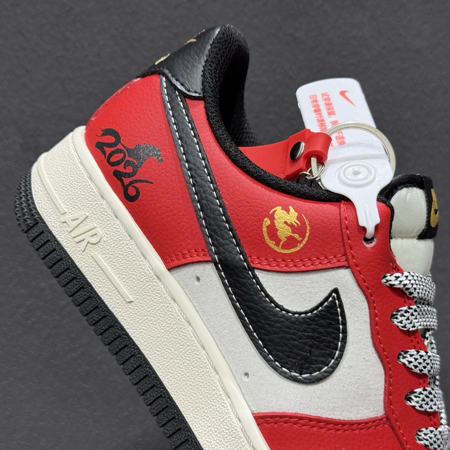 260 Nike Air Force 1 '07 Low “马年限定——祥云米黑红”空军一号 MZ9588-818-Chinese UA Cheap High Quatity Brand Clothes Bags handbags Sneakers wholesale wholesaler seller from China Factory suppliers Fashion Clothing Shoes best Quality Beautiful Price 260 Nike Air Force 1 '07 Low “马年限定——祥云米黑红”空军一号 MZ9588-818