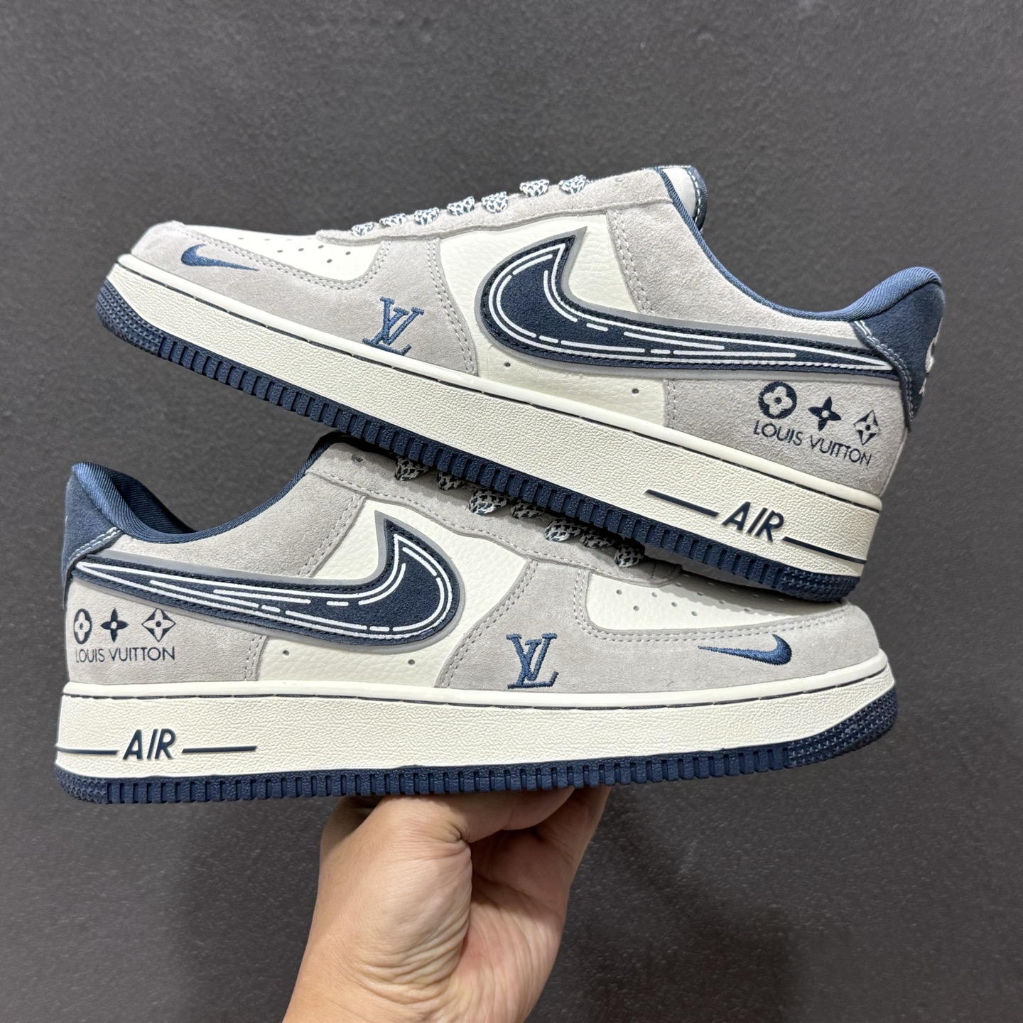 260 Nike Air Force 1 Low x LV 联名款｜灰蓝调的奢潮天花板 SS1979-011