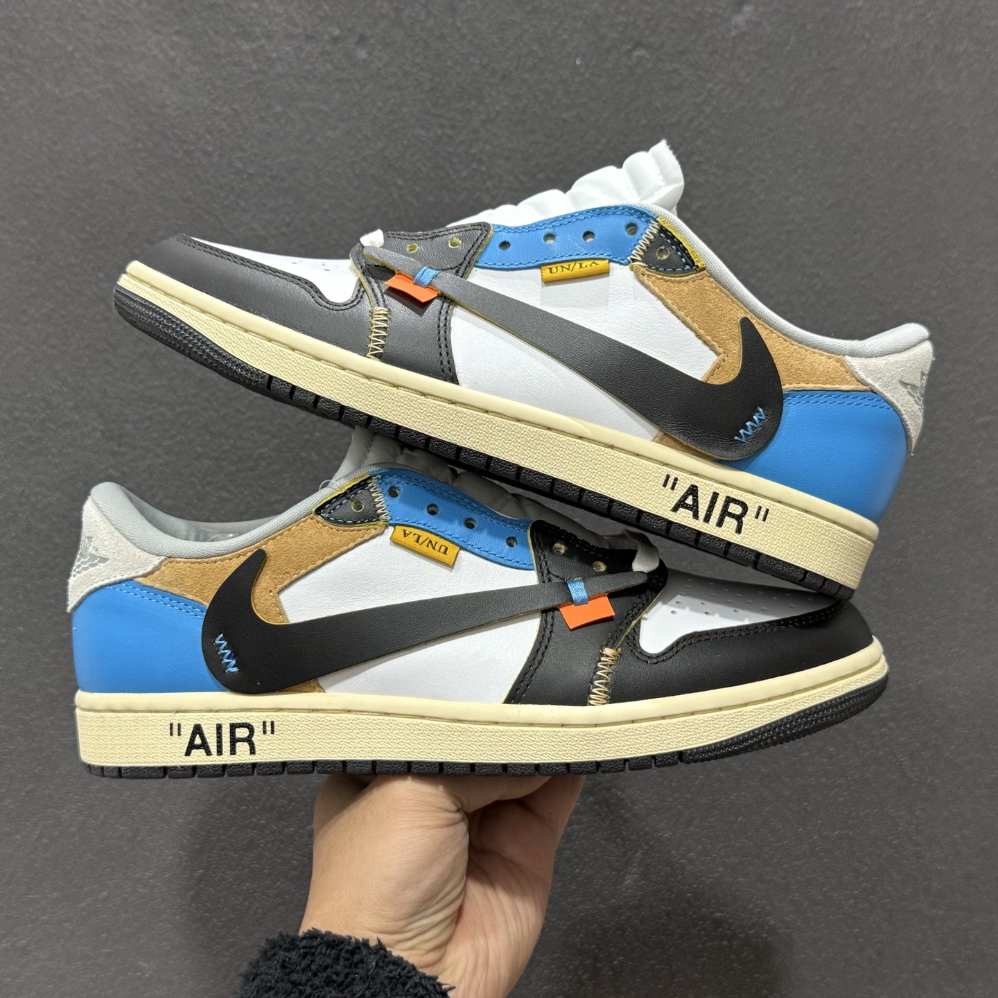 240 原装级别 AJ1倒勾限定Travis Scott x Air Jordan 1 ” Reverse Mocha “ AJ1乔1 TS UN 联名倒钩 低帮文化篮球鞋 XZ6868-006