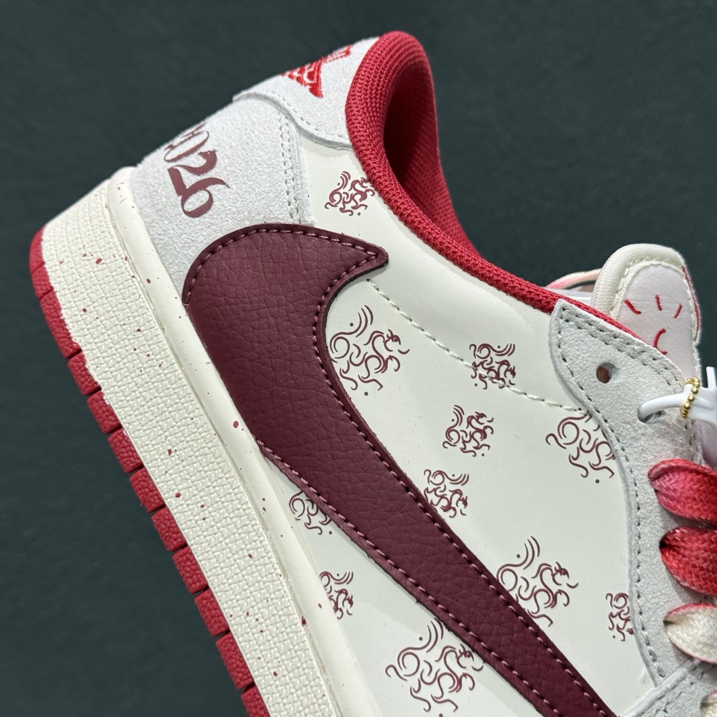 260 Nike Air Jordan 1 Low SP 定制配色 倒钩联名马年限定 定制AJ联名-高端定制 低帮复古文化板鞋 YX5066-413