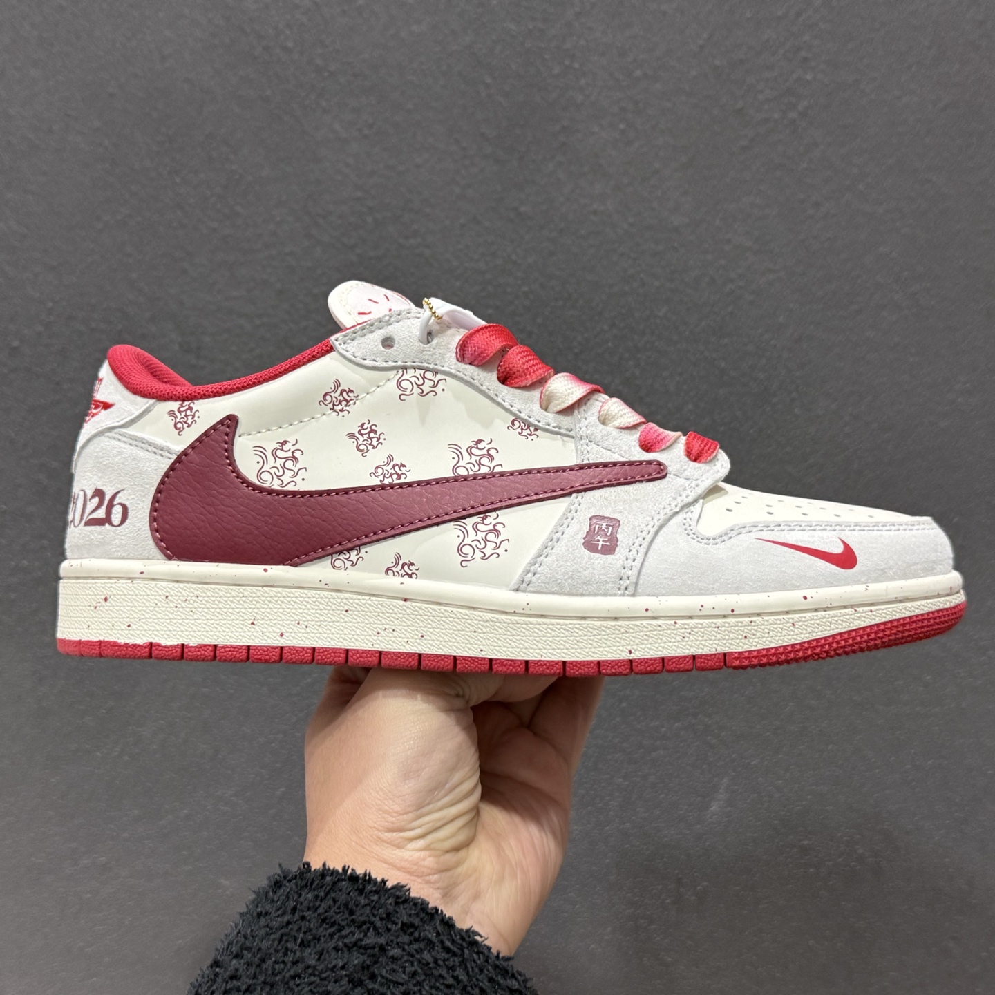 260 Nike Air Jordan 1 Low SP 定制配色 倒钩联名马年限定 定制AJ联名-高端定制 低帮复古文化板鞋 YX5066-413