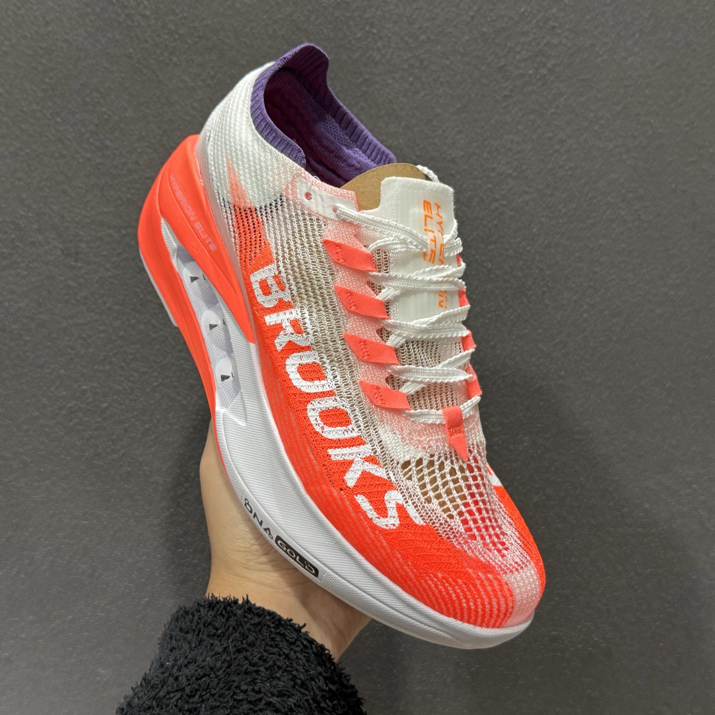 200 Brooks布鲁克斯 Hyperion Elite 5 舒适百搭防滑耐磨 低帮 越野竞速跑步鞋 110445 1D 516