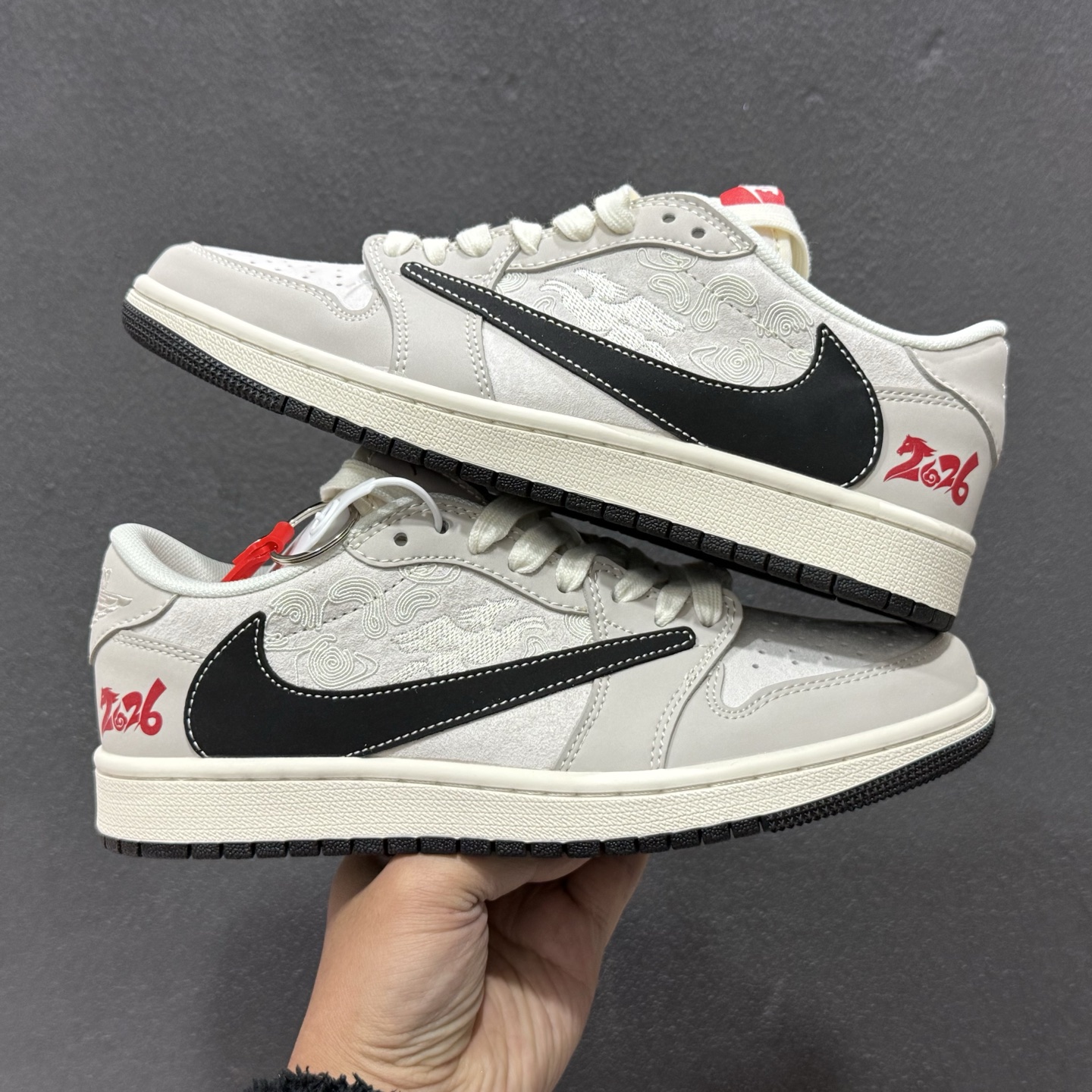 Air Jordan 1 Low AJ1 乔1国风祥云纹 高端定制 低帮复古篮球鞋 JJ2508-107
