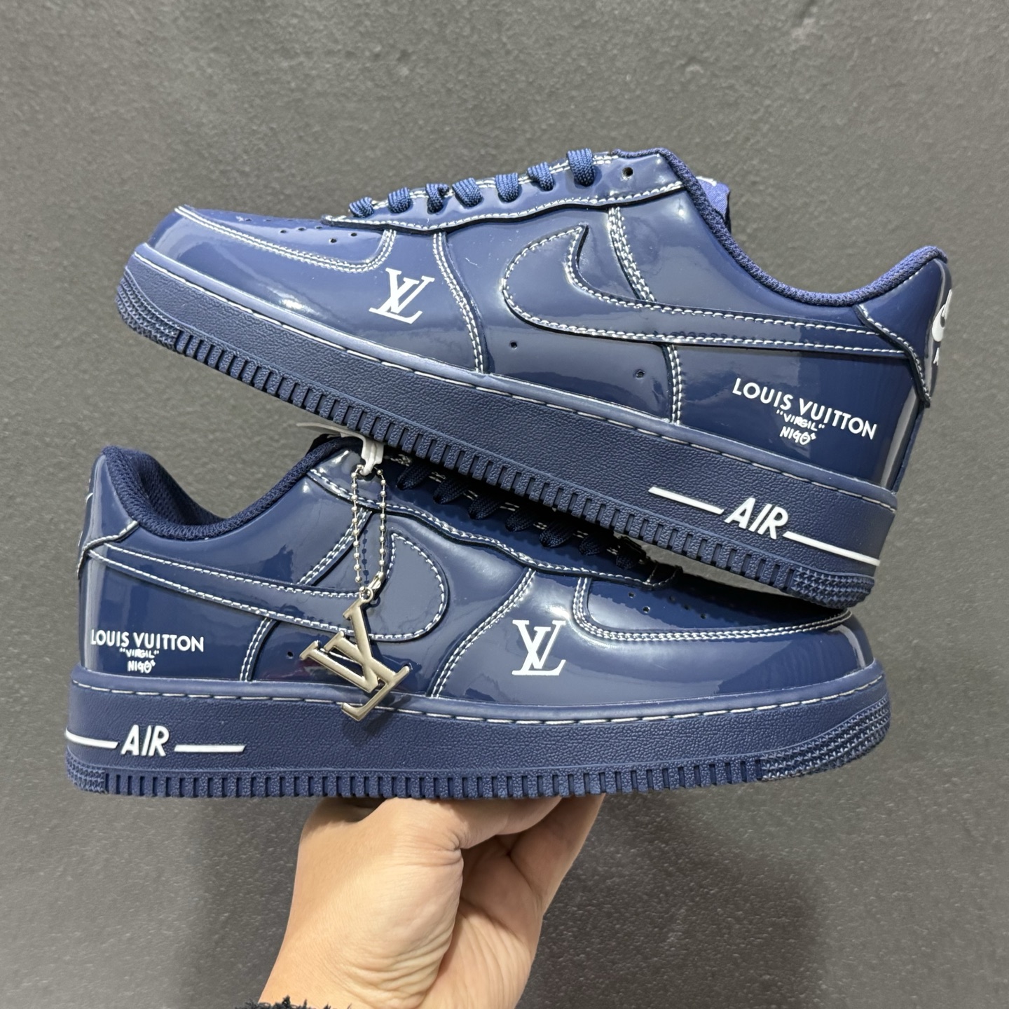 海外限量发售 NIke Air Force 1 '07 Low “LV联名--琉璃幽蓝” 空军一号低帮 运动鞋 NH0601-524