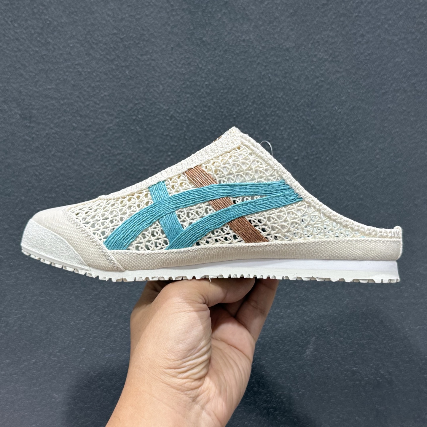 140 OnitsukaTiger/鬼塚虎 Mexico 66 Sabot 网面透气一脚蹬半拖 1183C123-750