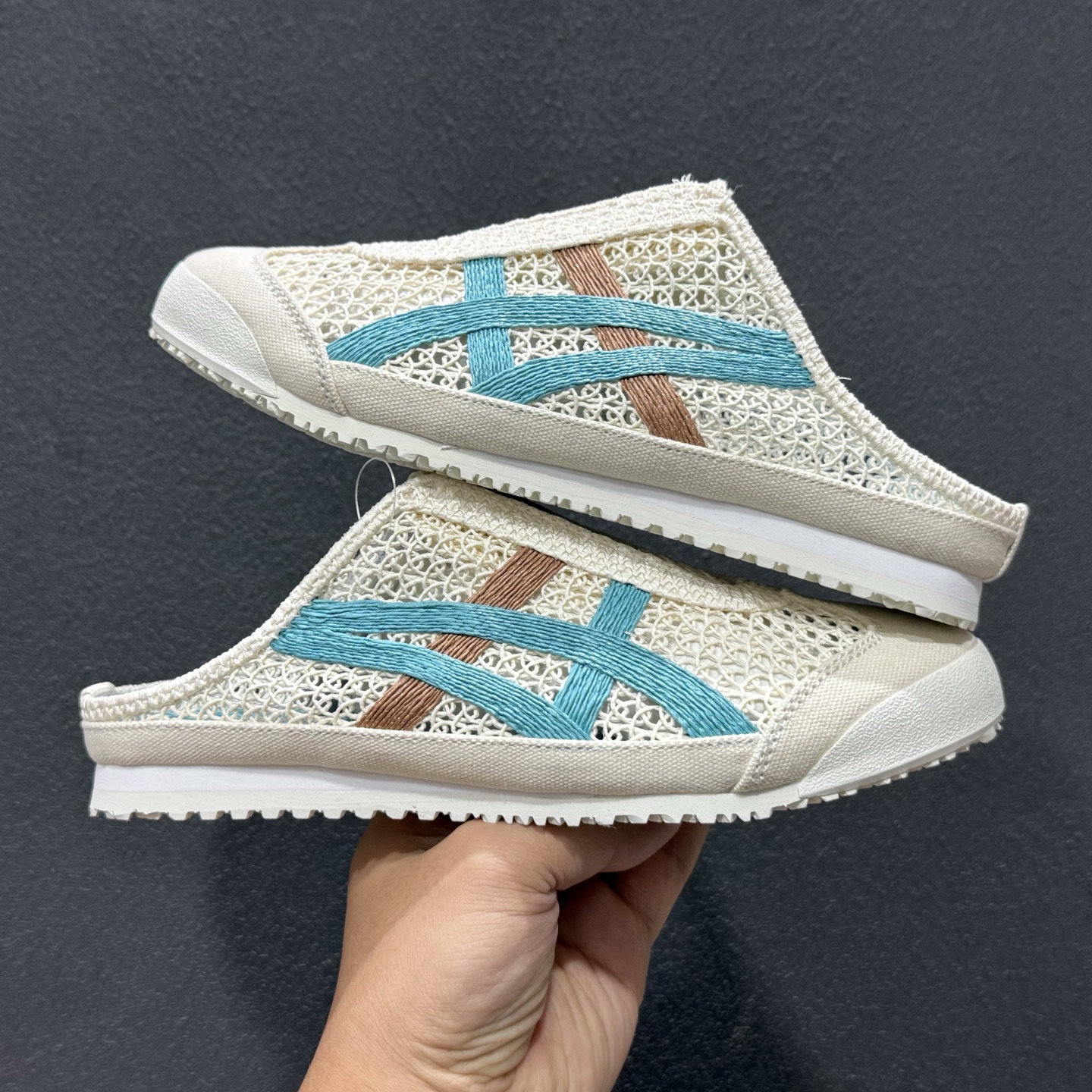 140 OnitsukaTiger/鬼塚虎 Mexico 66 Sabot 网面透气一脚蹬半拖 1183C123-750