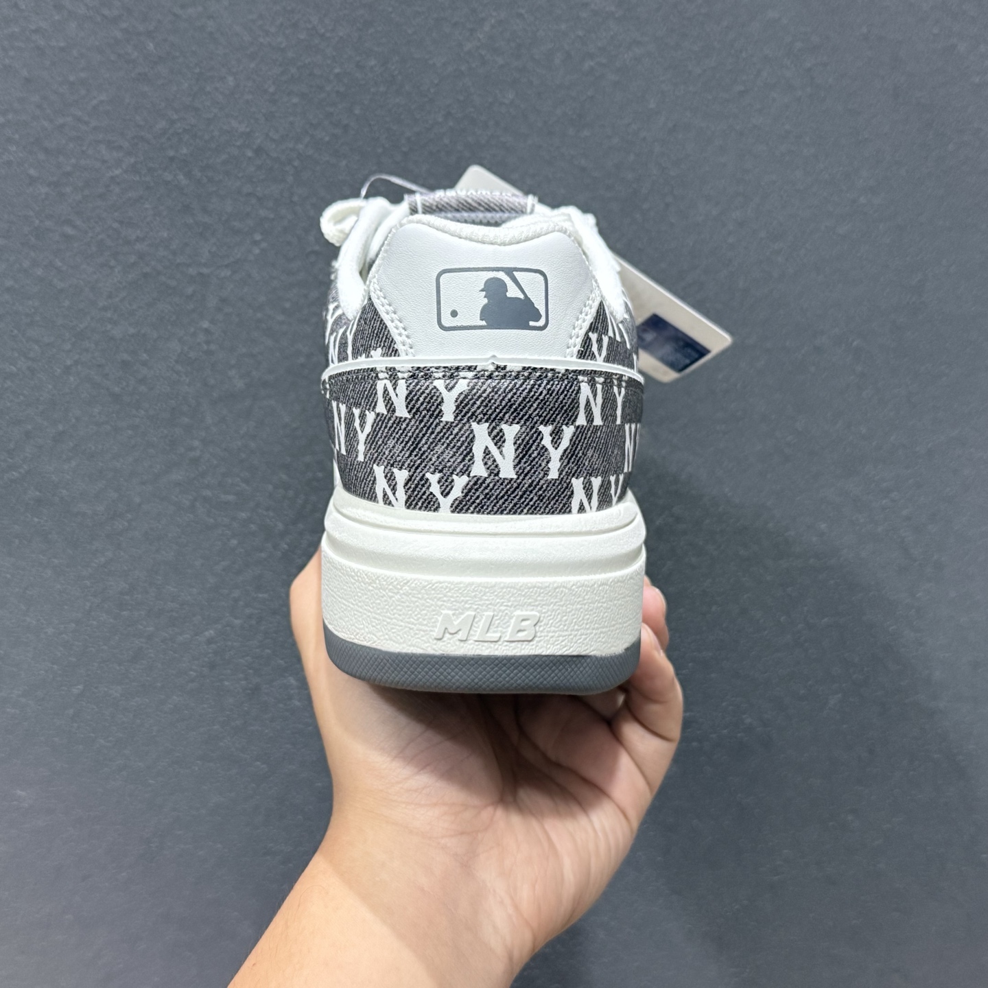180 MLB CHUNKY LINER DENIM POCKET MONOGRAM SL 印刻老花 时尚舒适 休闲运动 防滑耐磨低帮板鞋 3ASXM026N(GP005)