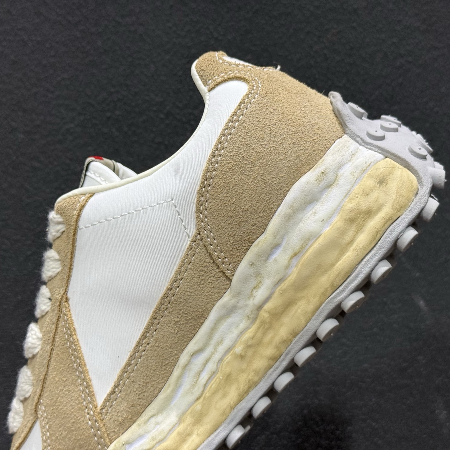 240 MMY/Maison MIHARA YASUHIRO Original Sole Canvas Low 变形溶解雪糕底低帮休闲百搭皮革面板鞋增高厚底老爹鞋