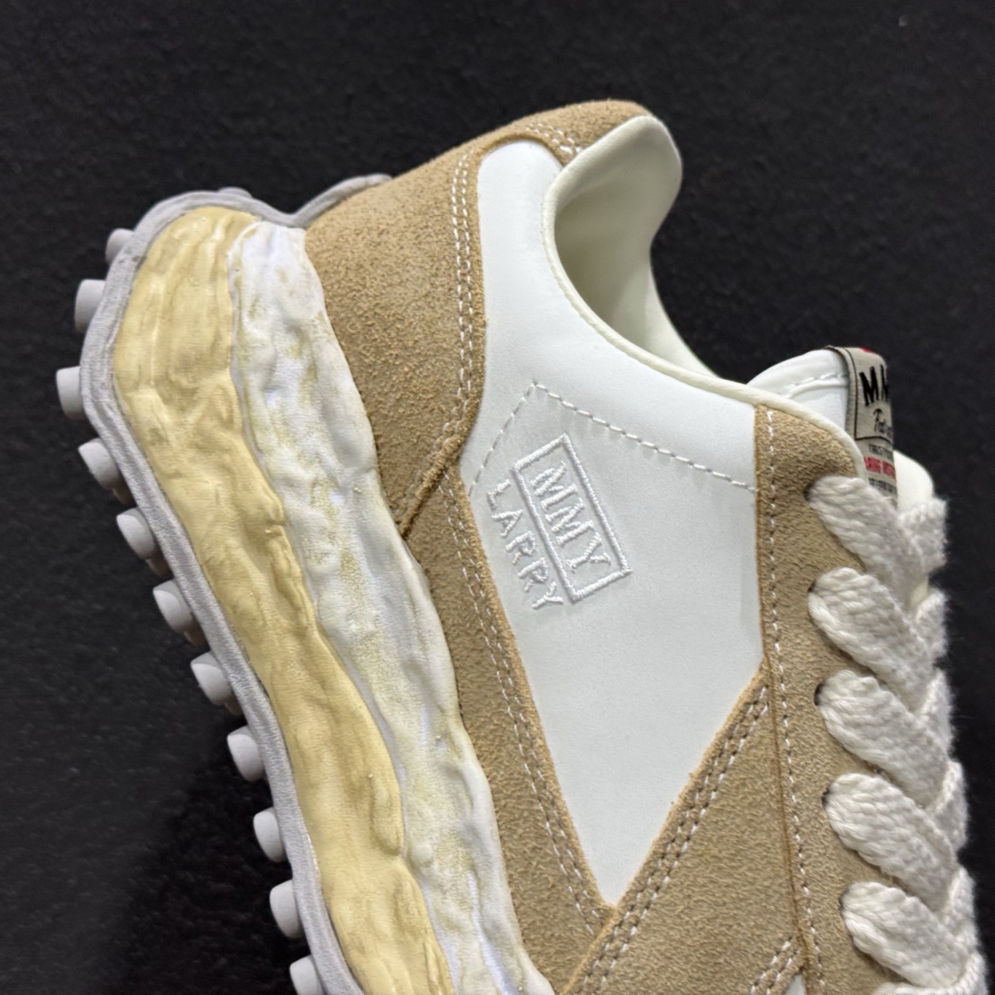 240 MMY/Maison MIHARA YASUHIRO Original Sole Canvas Low 变形溶解雪糕底低帮休闲百搭皮革面板鞋增高厚底老爹鞋