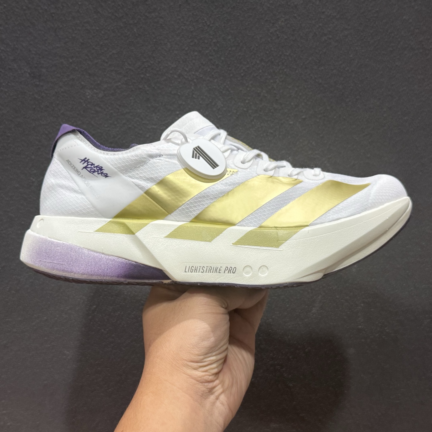 Adidas ADIZERO ADIOS PRO 4 M 马拉松飞线贾卡轻质透气休闲运动跑步鞋 KH6359-111